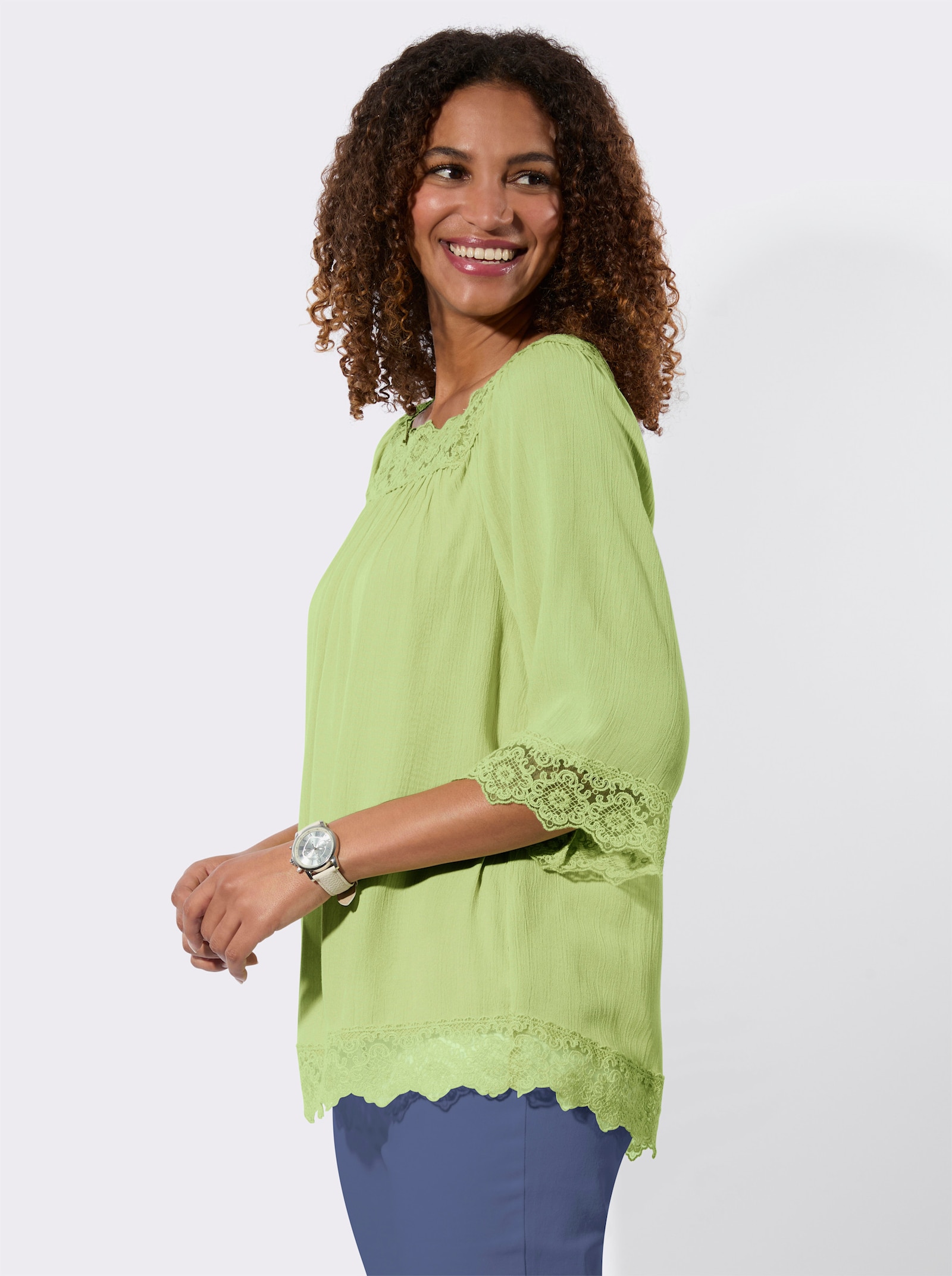 Schlupfbluse - lindgrün