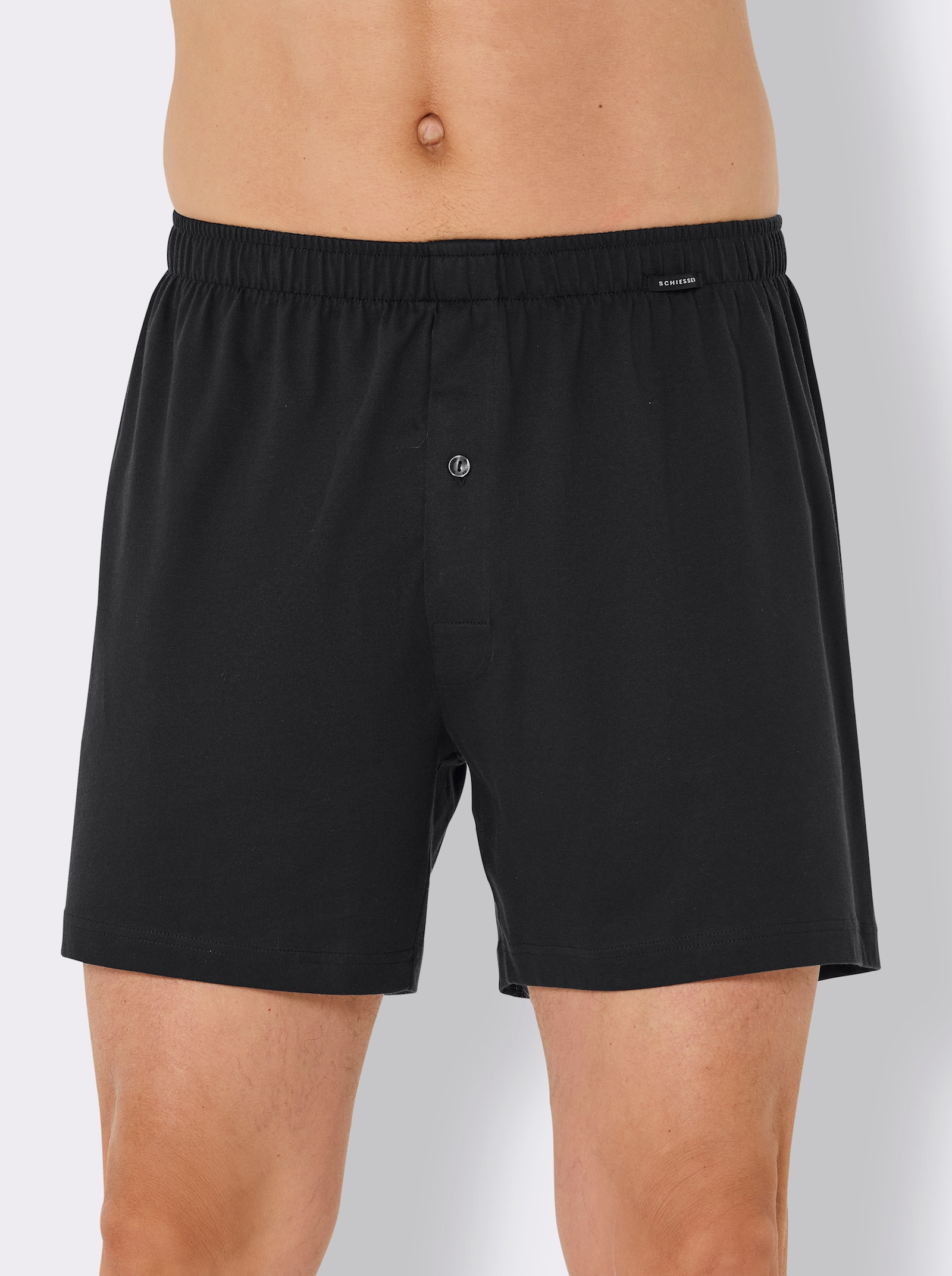 Schiesser Boxershorts mit Streifen - schwarz