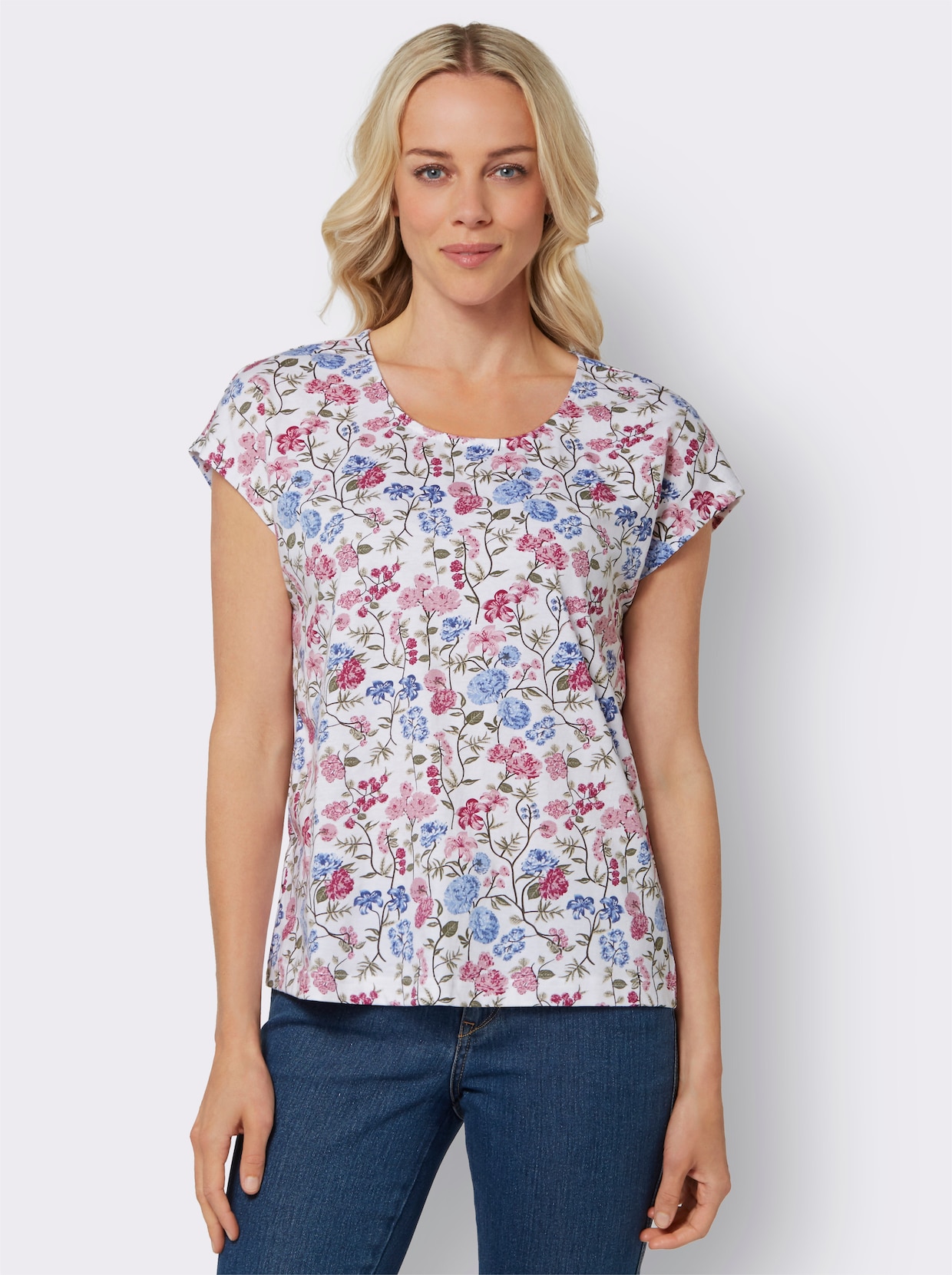 Shirt met korte mouwen - wit geprint