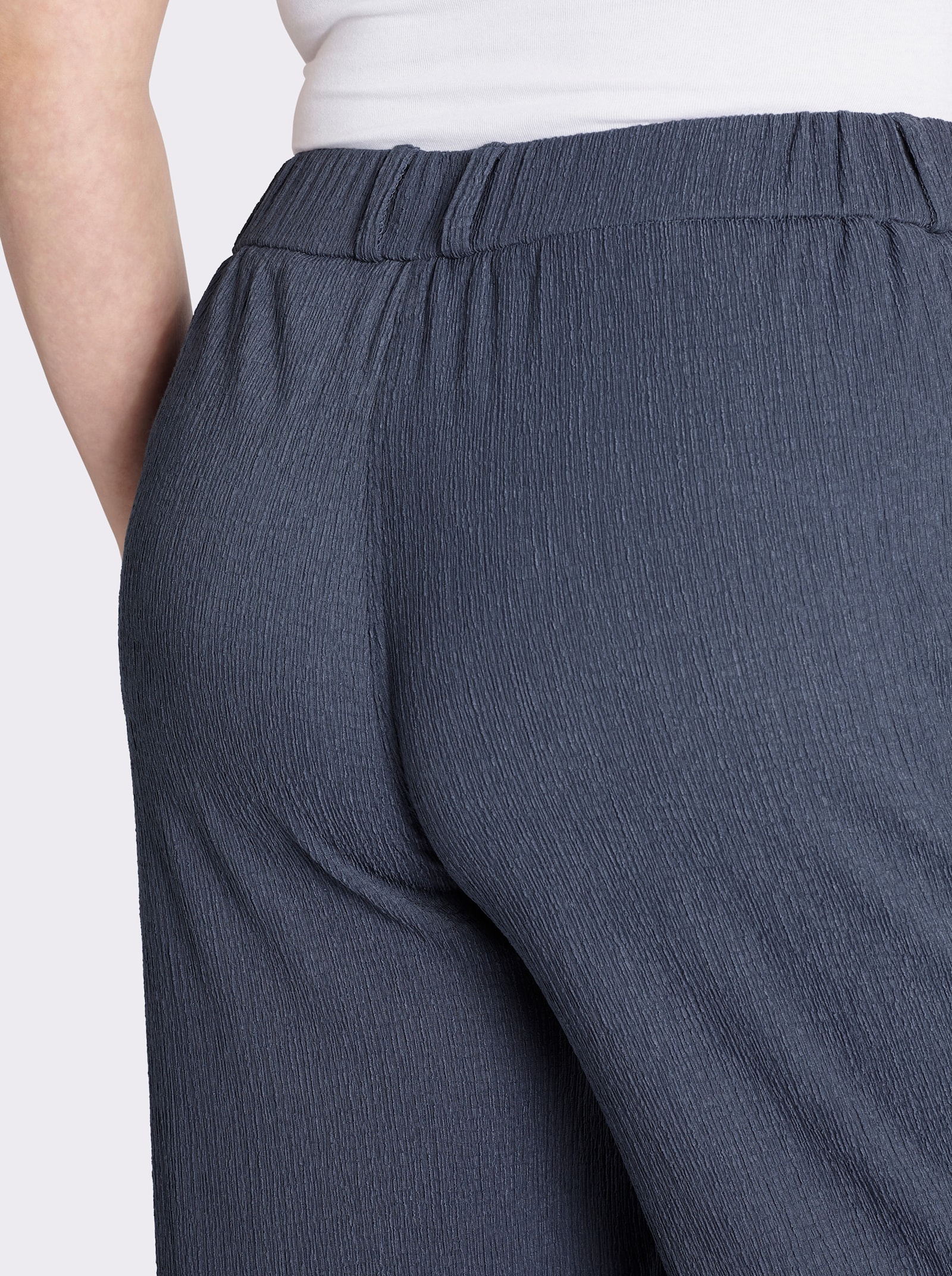 sheego Schlupfhose in weiter Form - rauchblau