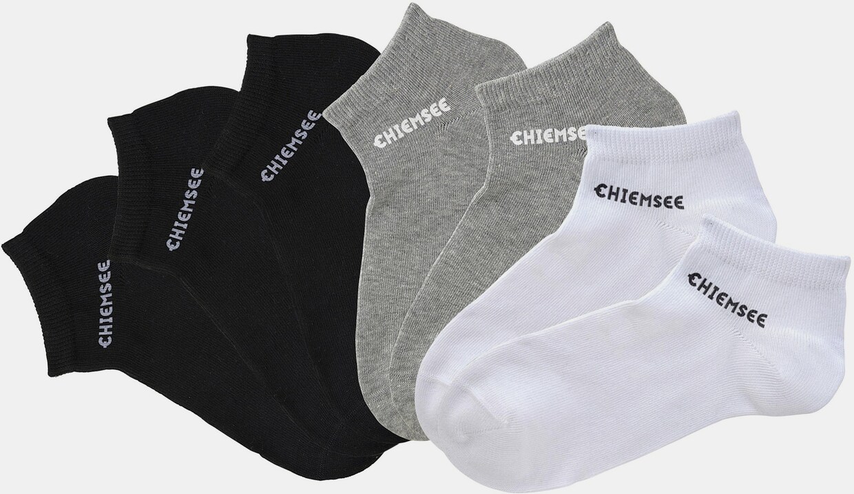 Chiemsee Sneakersocken - schwarz-grau-weiß