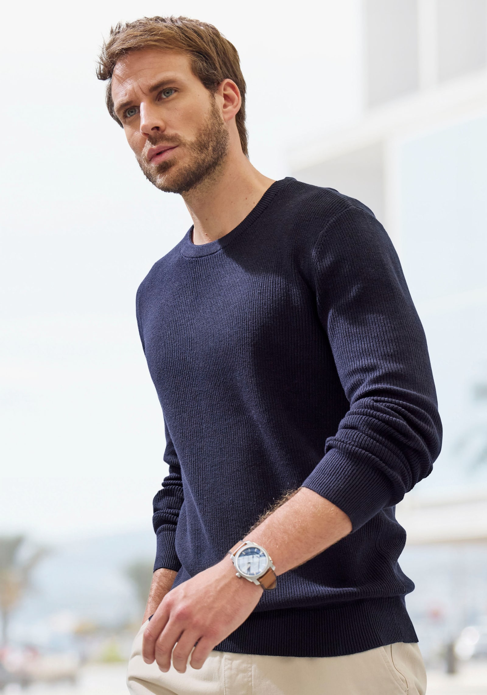 John Devin Strickpullover - navy