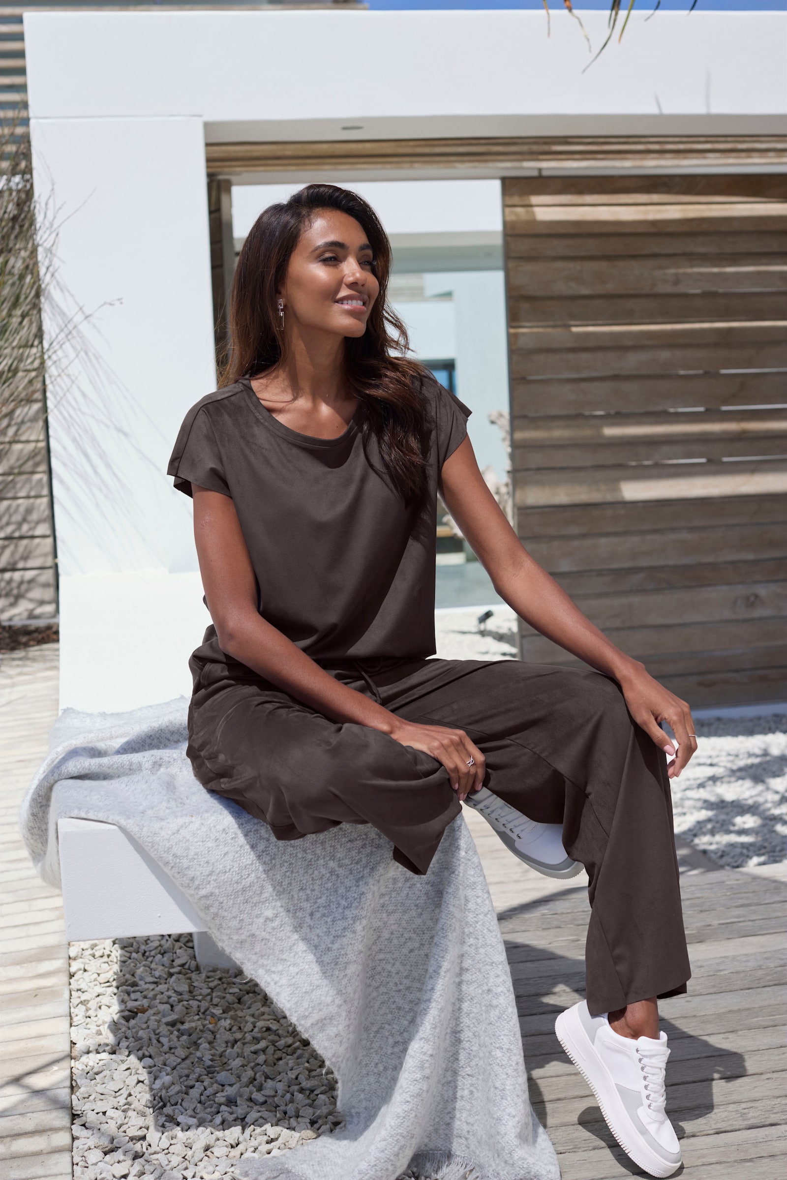 French Connection Pantalon - marron foncé