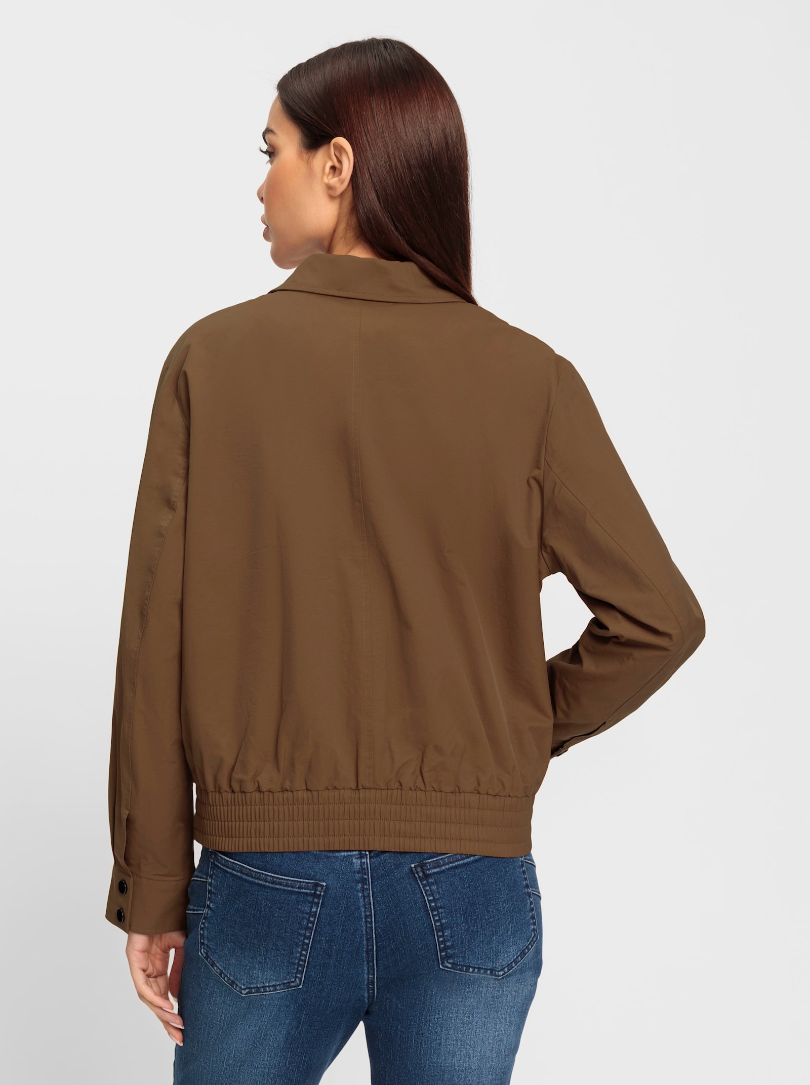 heine Blouson mit Gummizugbund - braun