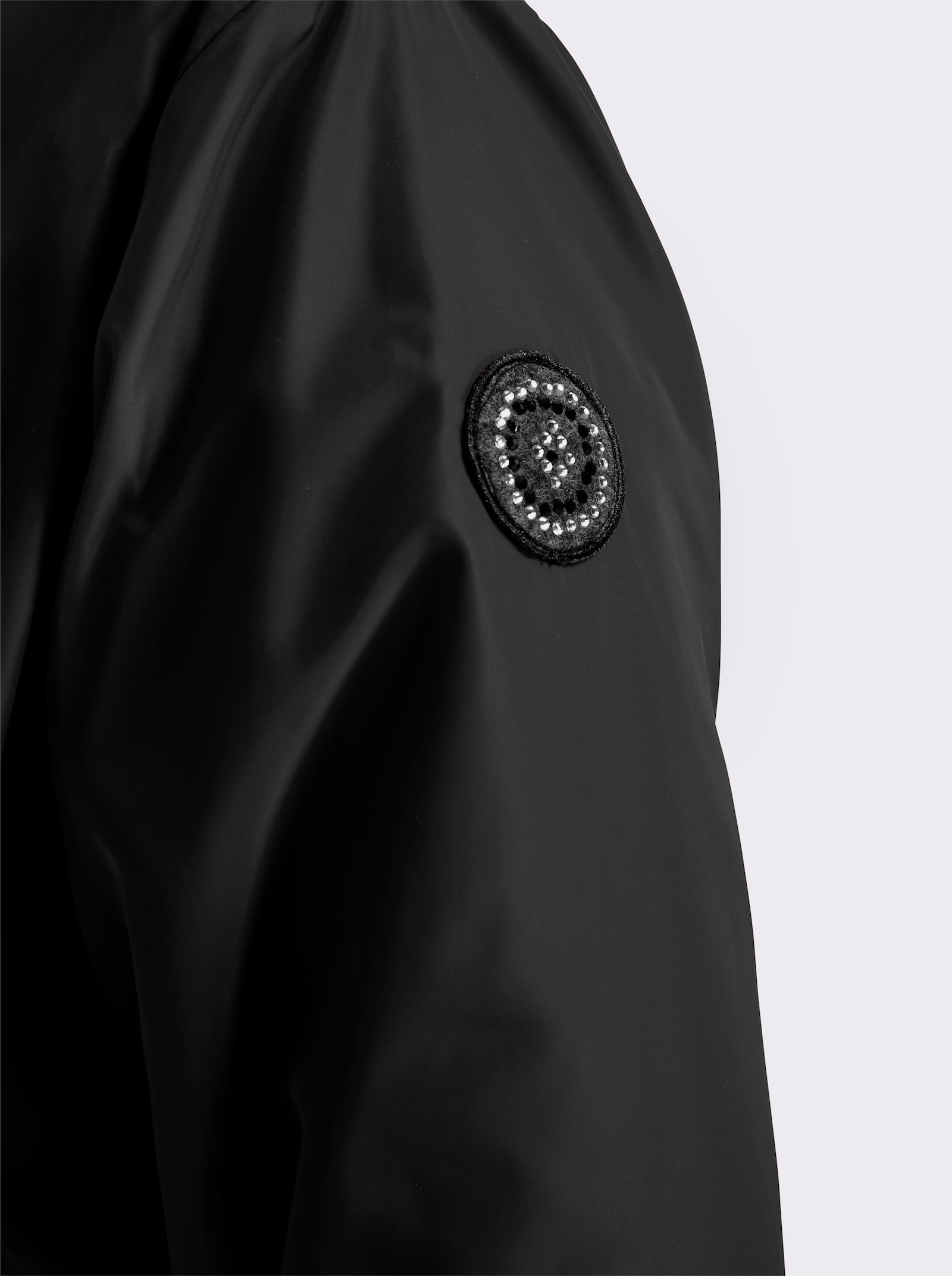 Blousonjacke mit Tunnelzug - schwarz
