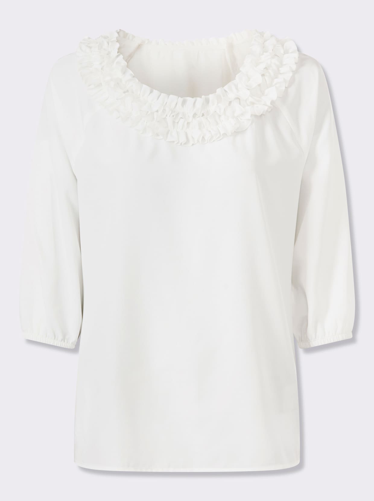 Tunika mit Rüschen - ecru