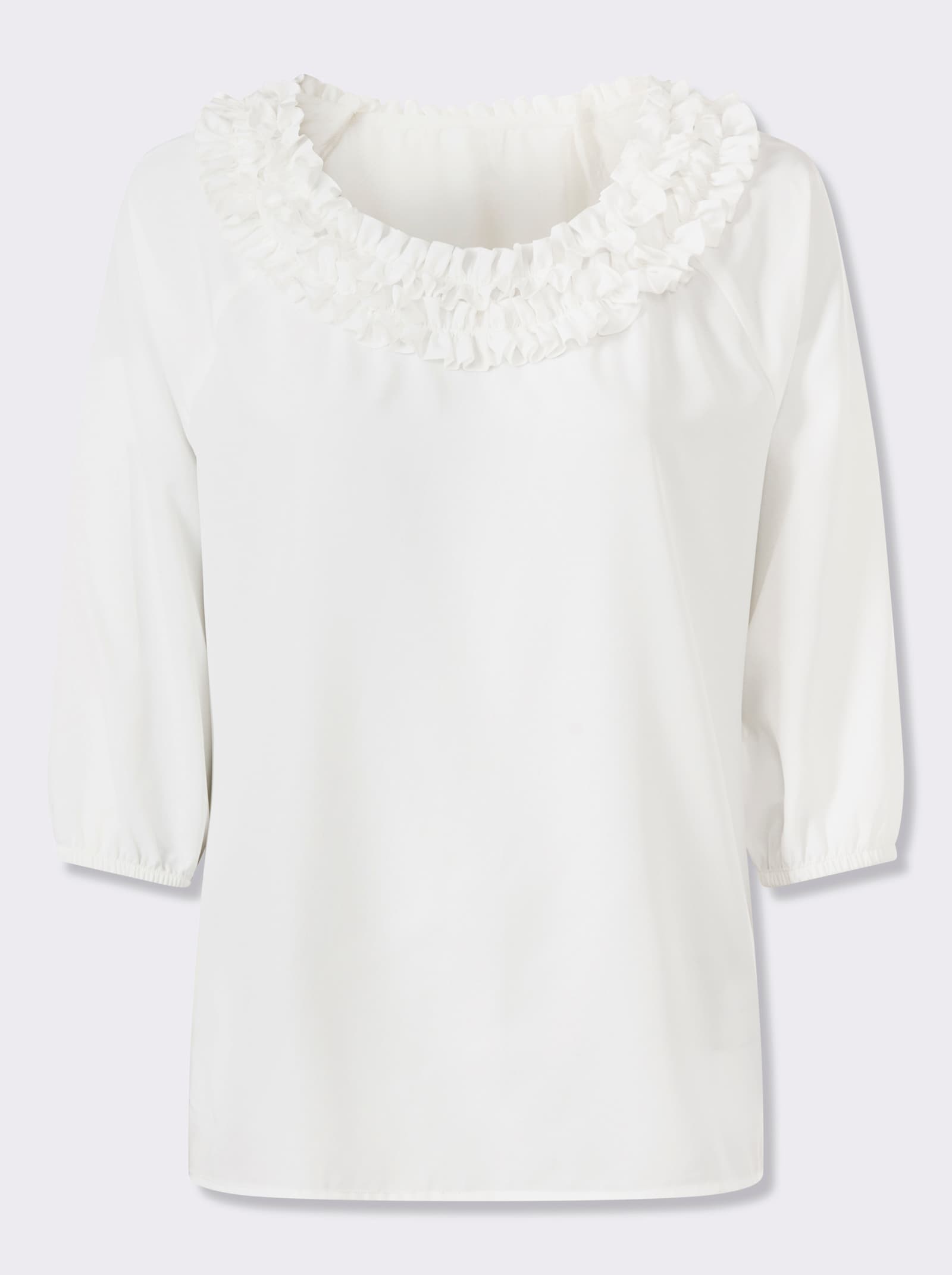 Tunika mit Rüschen - ecru
