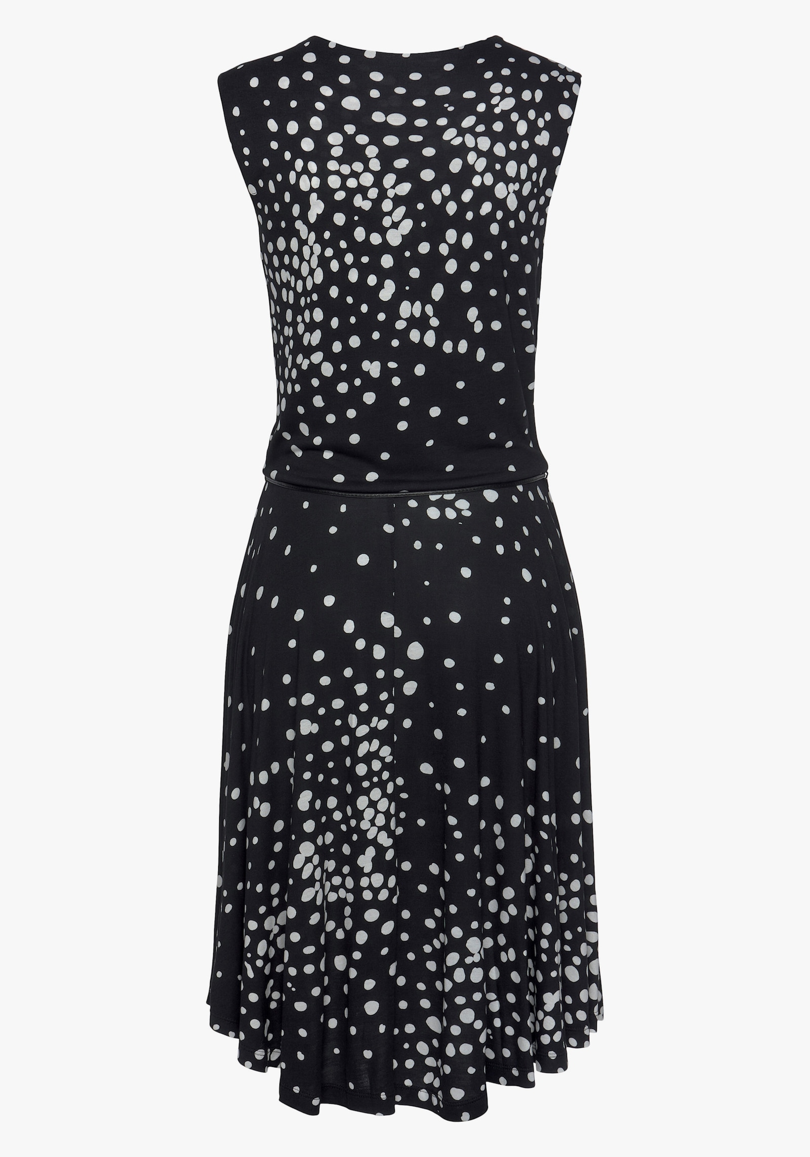 Vivance Robe en jersey - noir-blanc imprimé