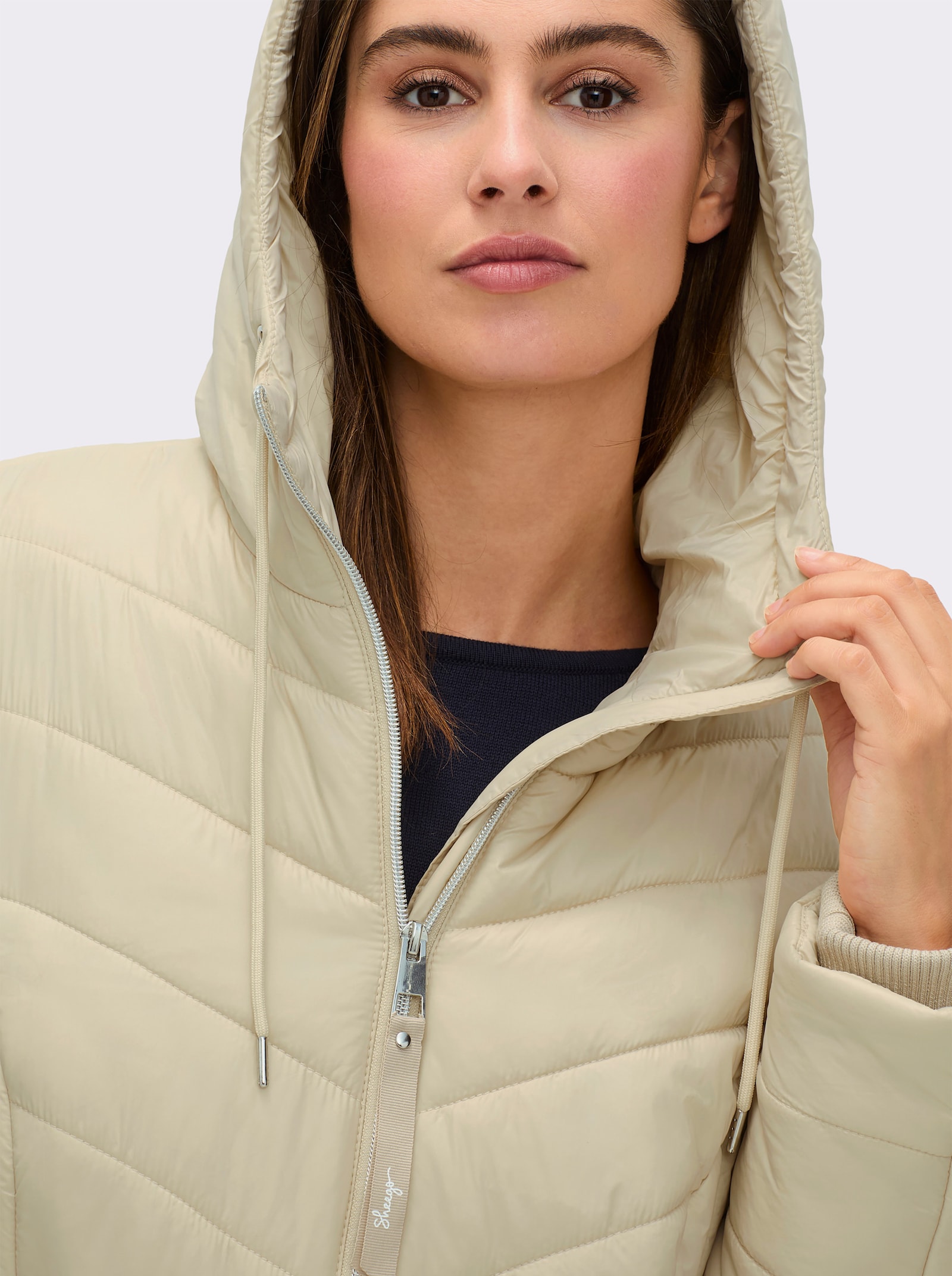 sheego Steppjacke im Steppmuster-Mix - sand