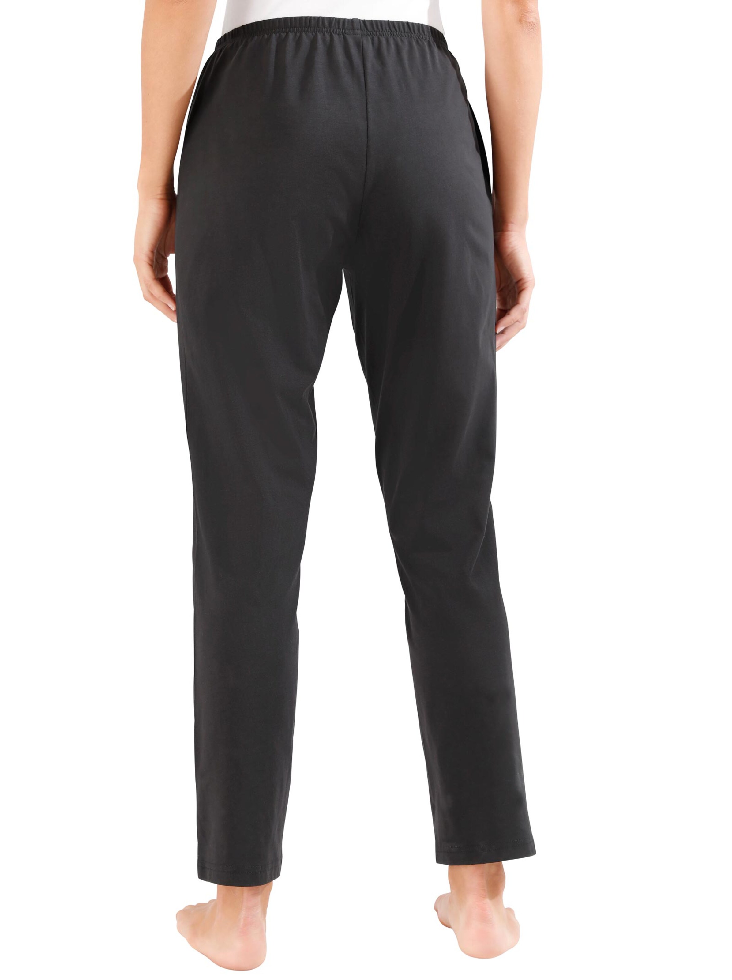 Doppelpack Jerseyhosen - schwarz + grau-meliert