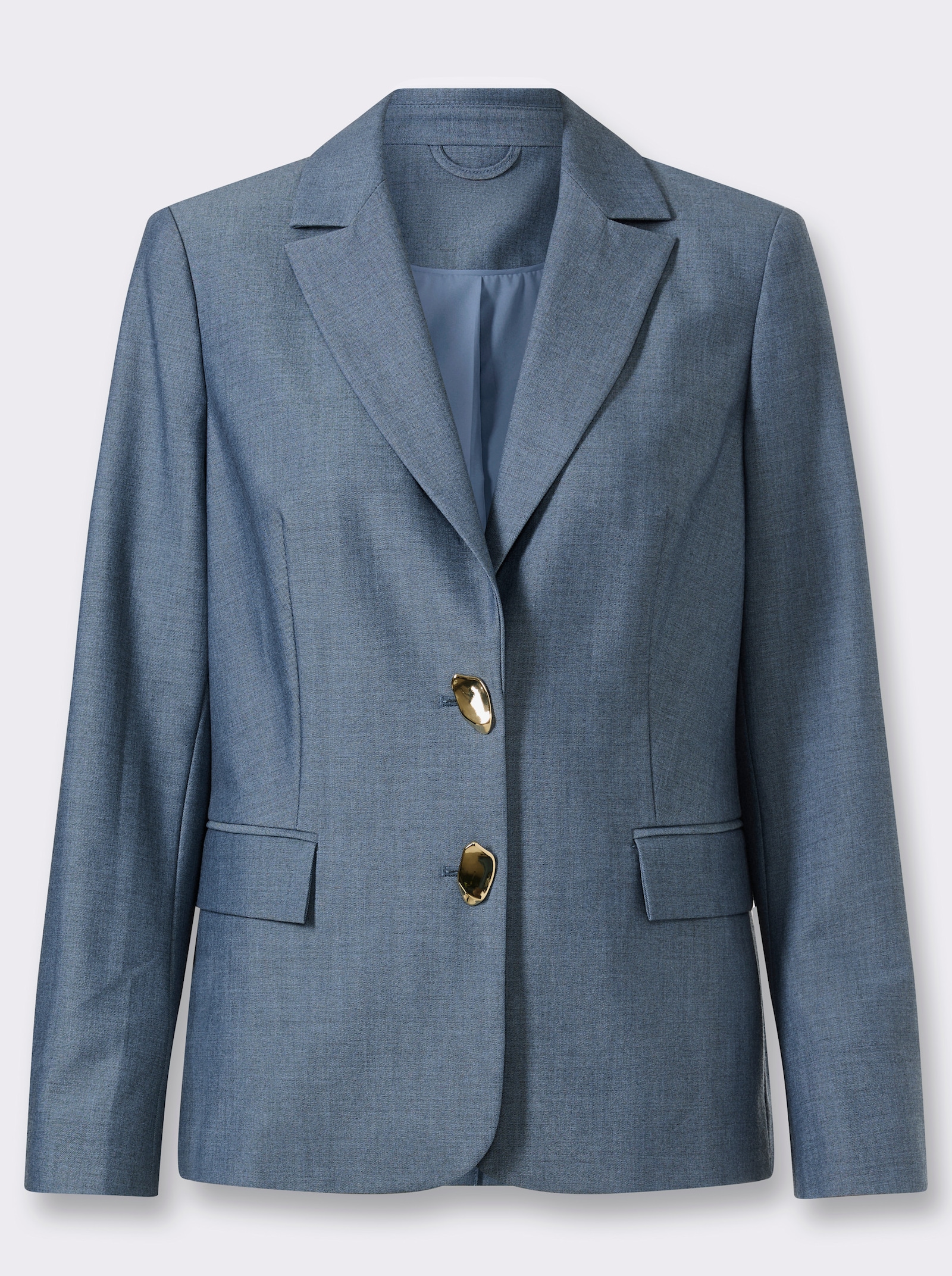 heine Blazer in Melange-Optik - rauchblau