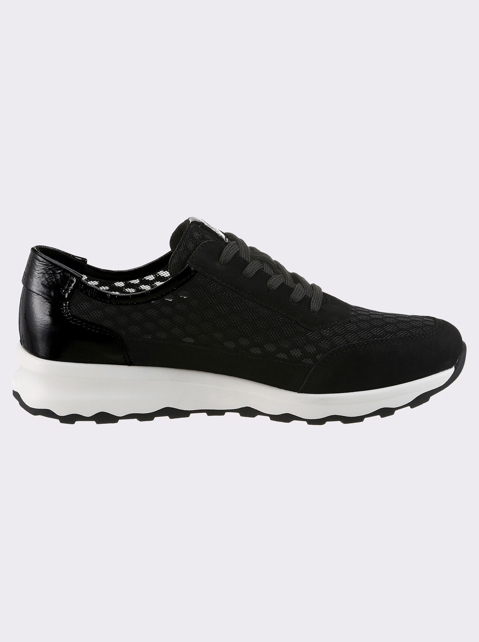 Caprice Sneaker mit Mesh-Netz - schwarz