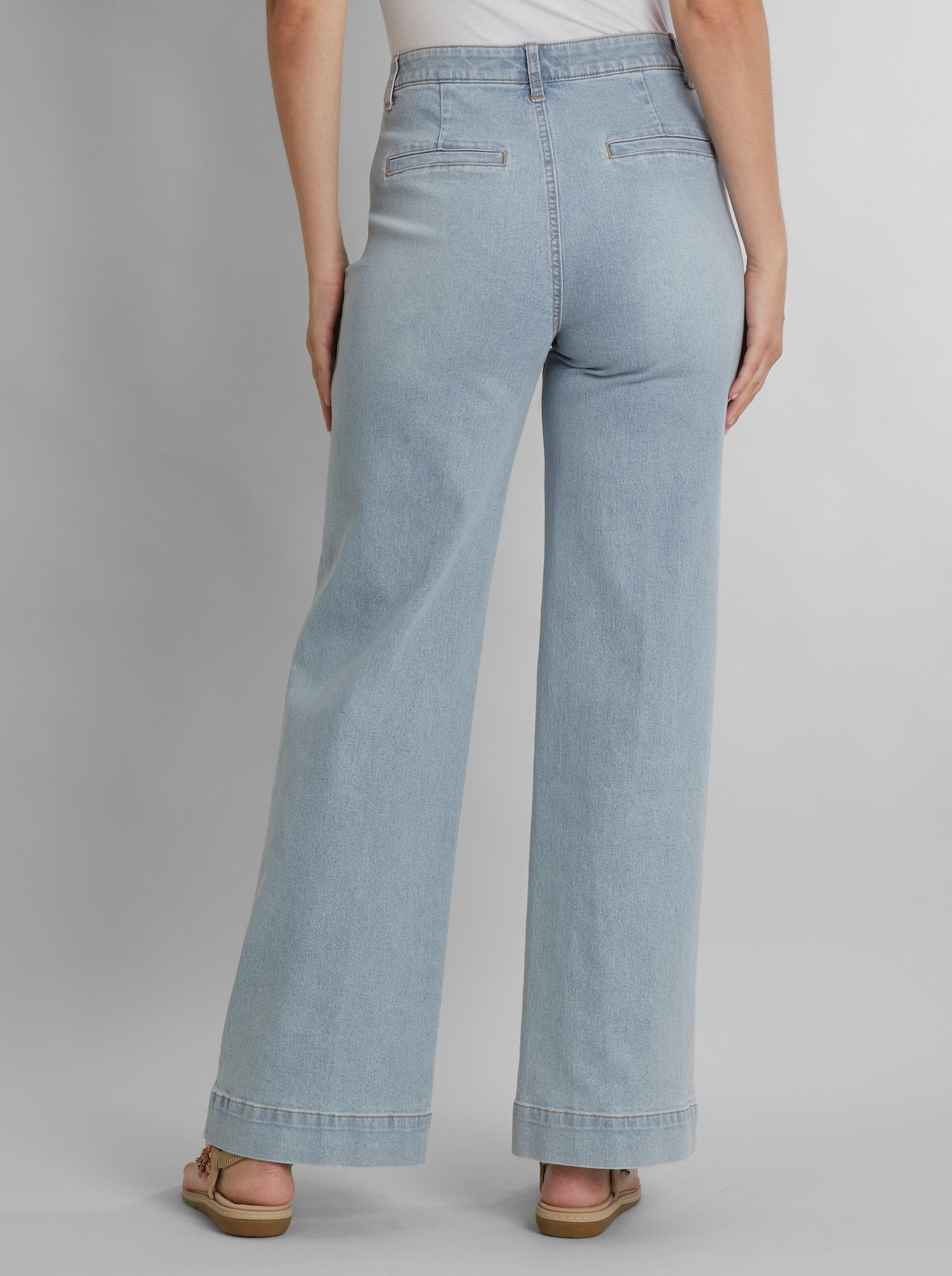 heine Jeans mit Flecht-Details - blue-bleached