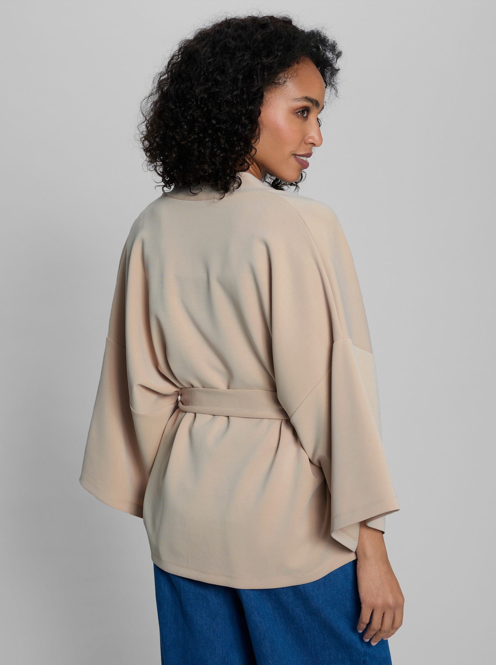 heine Shirtjacke im Kimono-Look - sand