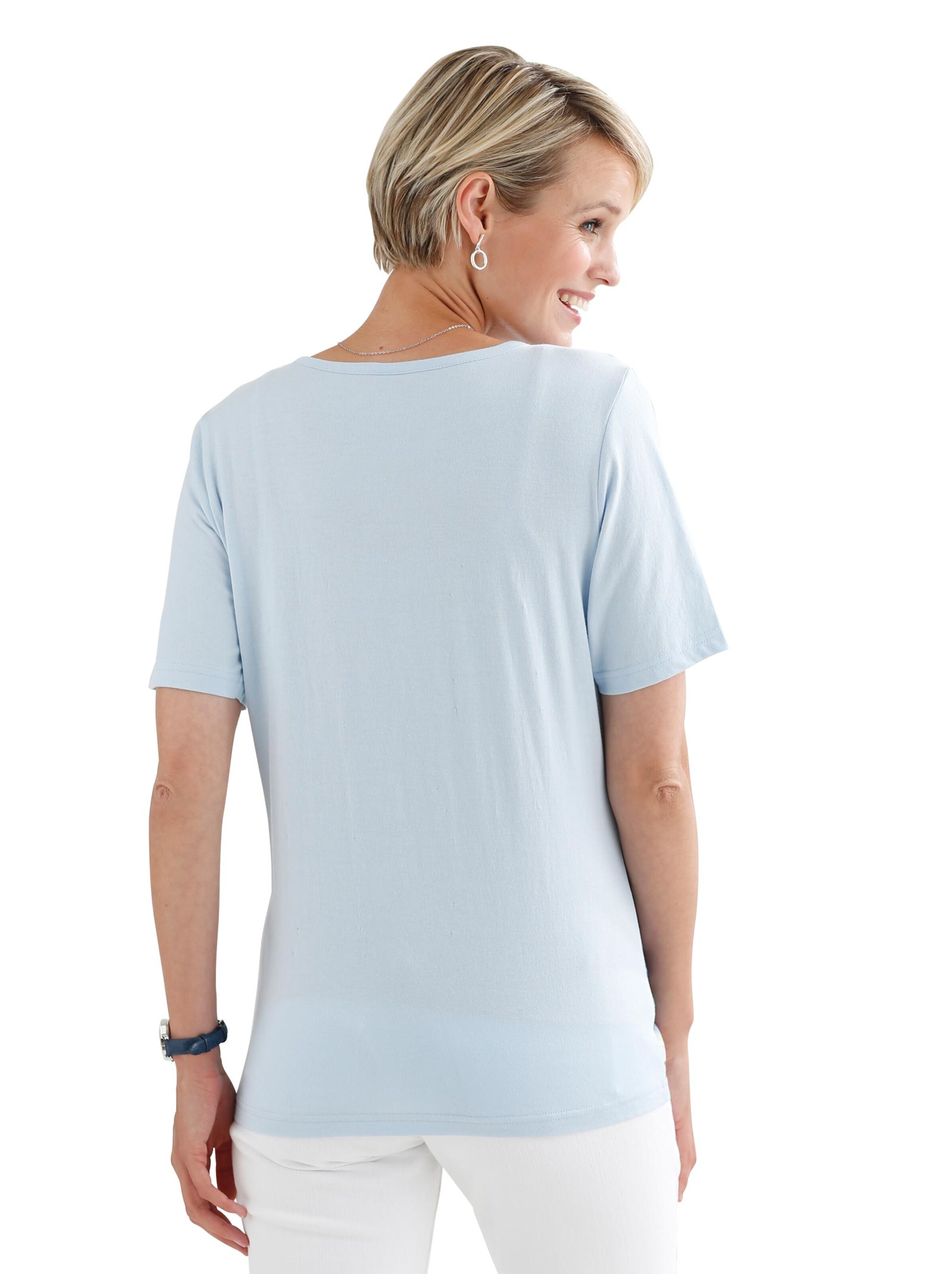 Shirt - hellblau-bedruckt