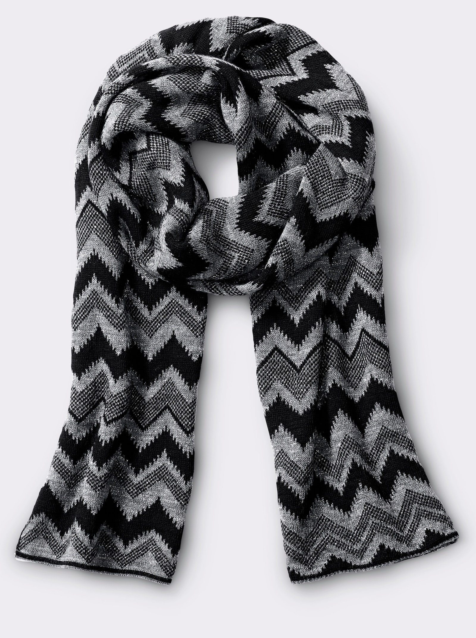 heine Schal - schwarz-grau