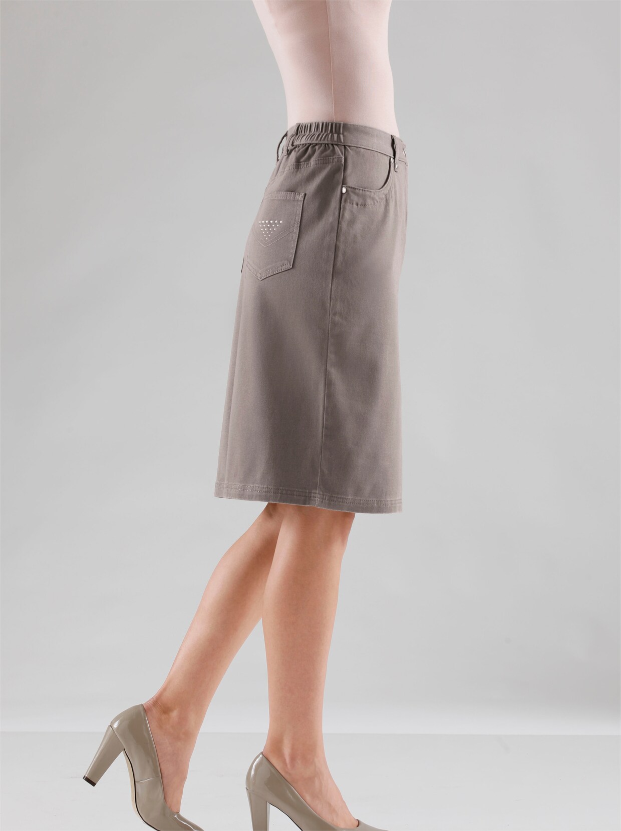 Geweven rok - taupe