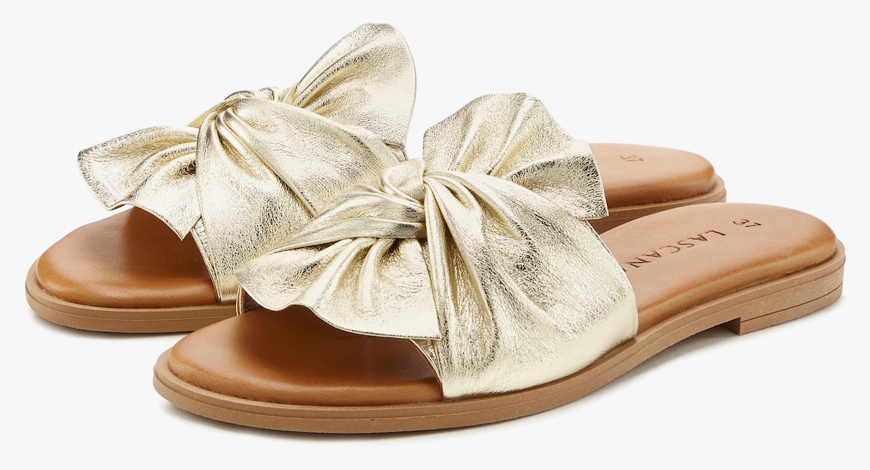 LASCANA Slippers - goudkleur