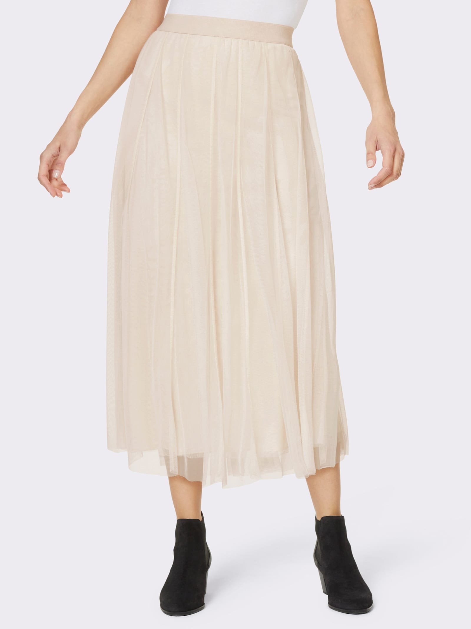 heine Jupe en maille avec doublure en viscose - café au lait