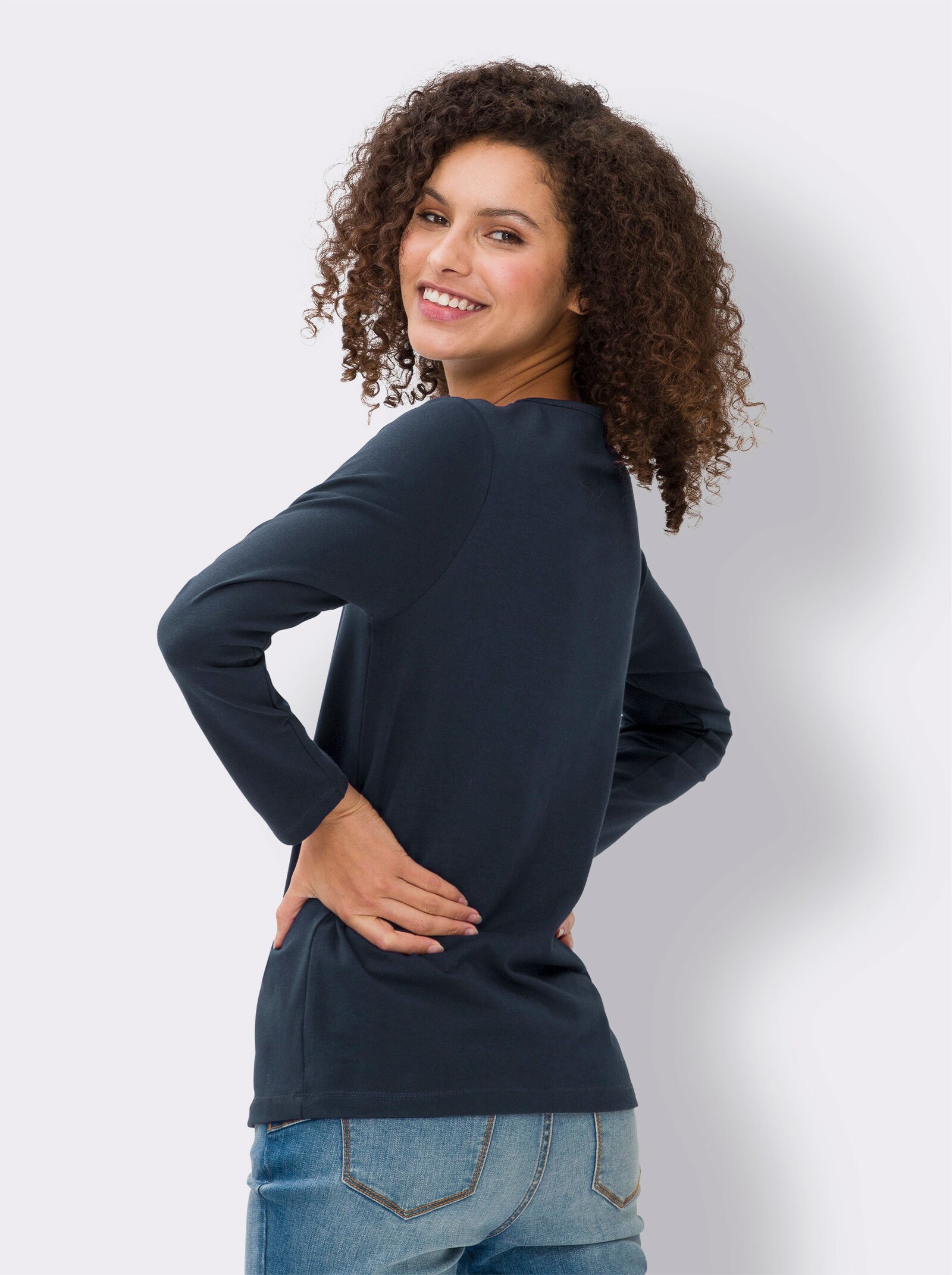 heine Langarmshirt - marine