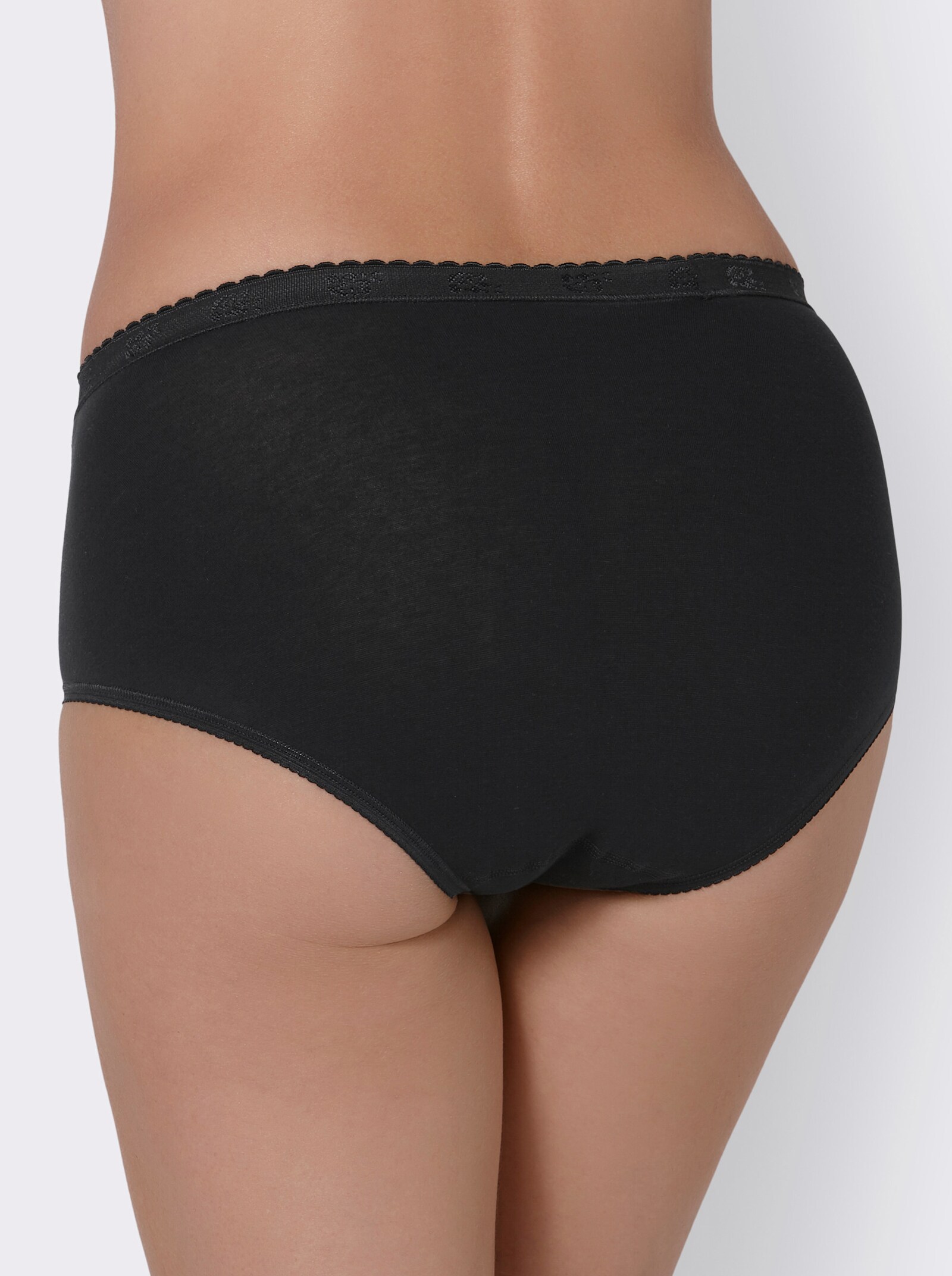 Sloggi Taillenslip mit Ziergummibund - schwarz