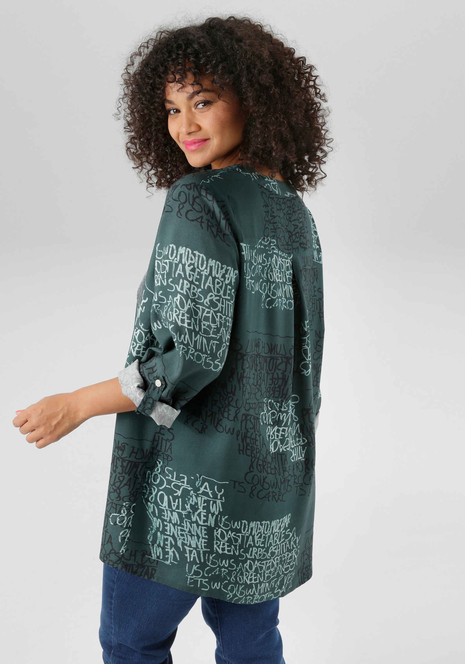 Aniston PLUS Schlupfbluse - grün