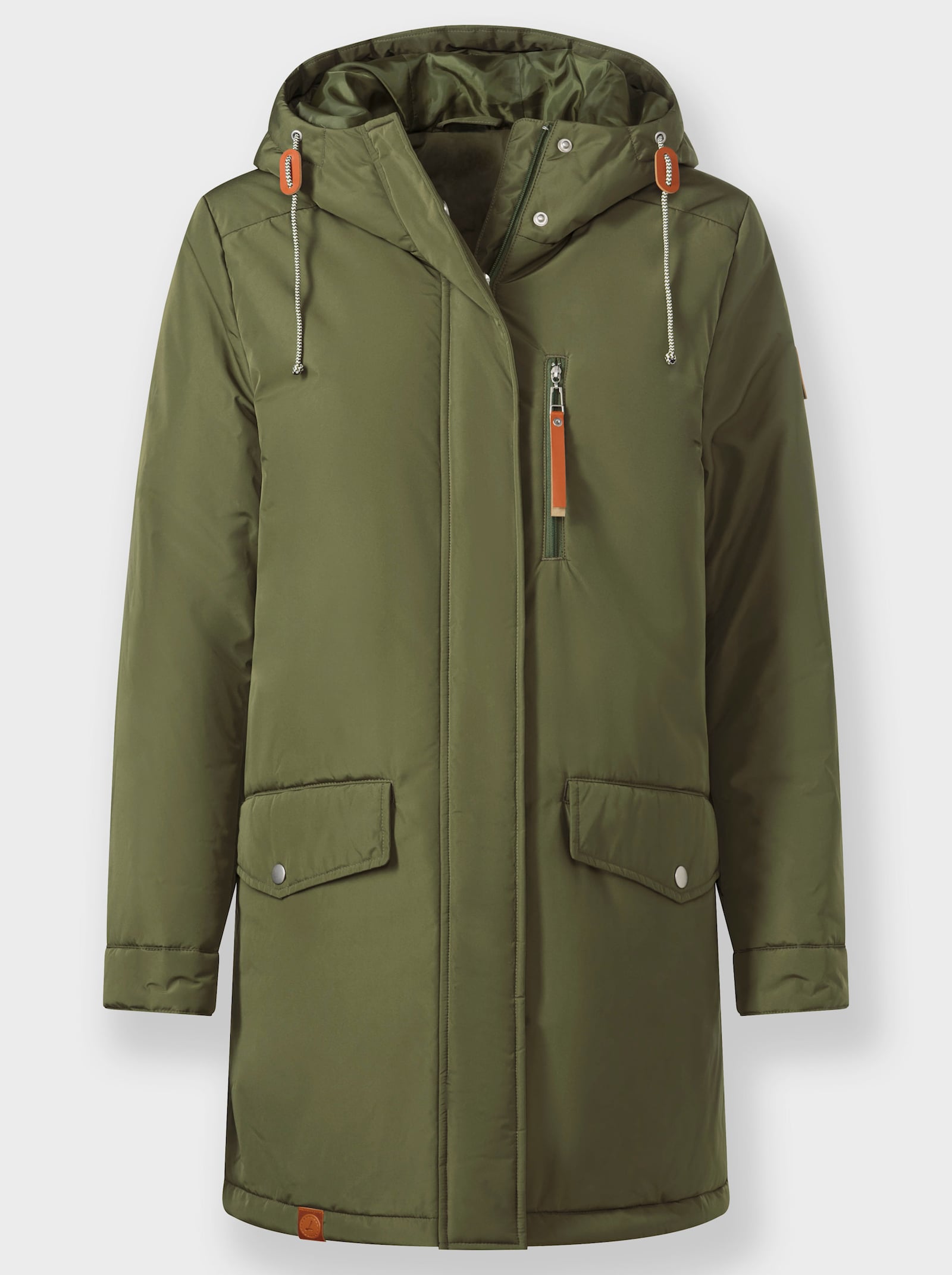 Regenjacke mit Wattierung - oliv