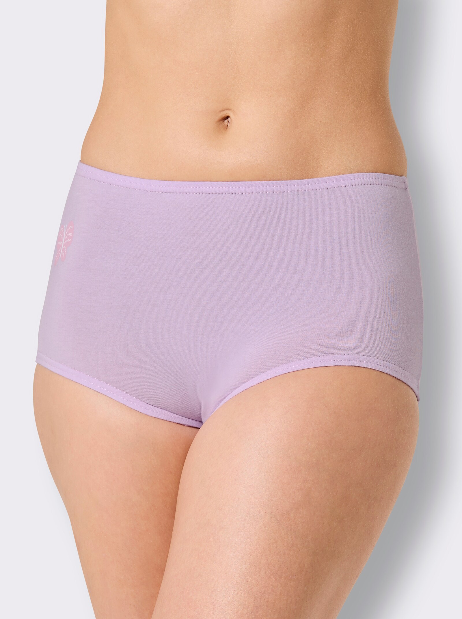 wäschepur Taillenslip - 2x rosé + 2x flieder + 2x eisblau