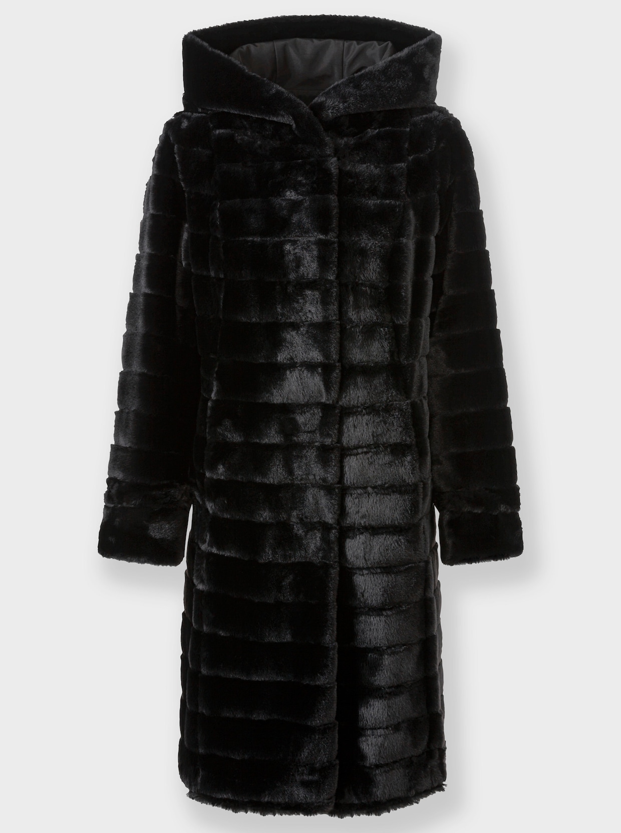 heine Manteau imitation fourrure - noir