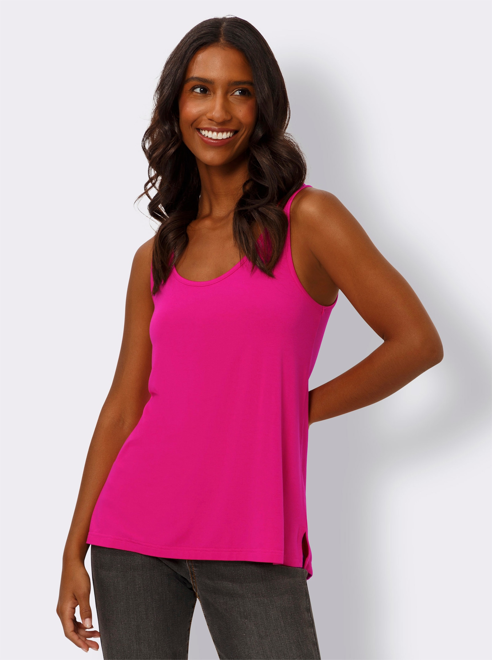 heine Shirttop mit weitem Ausschnitt - pink