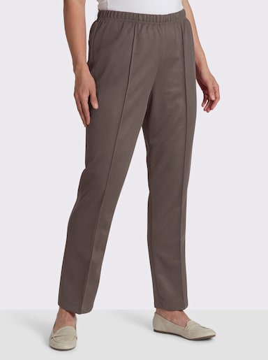 Hose mit Ripp-Struktur - taupe