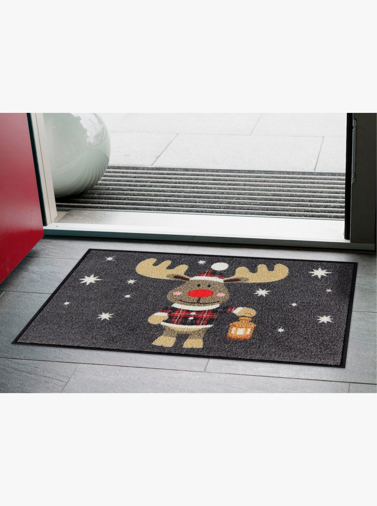 Salonloewe Fußmatte - anthrazit-bedruckt