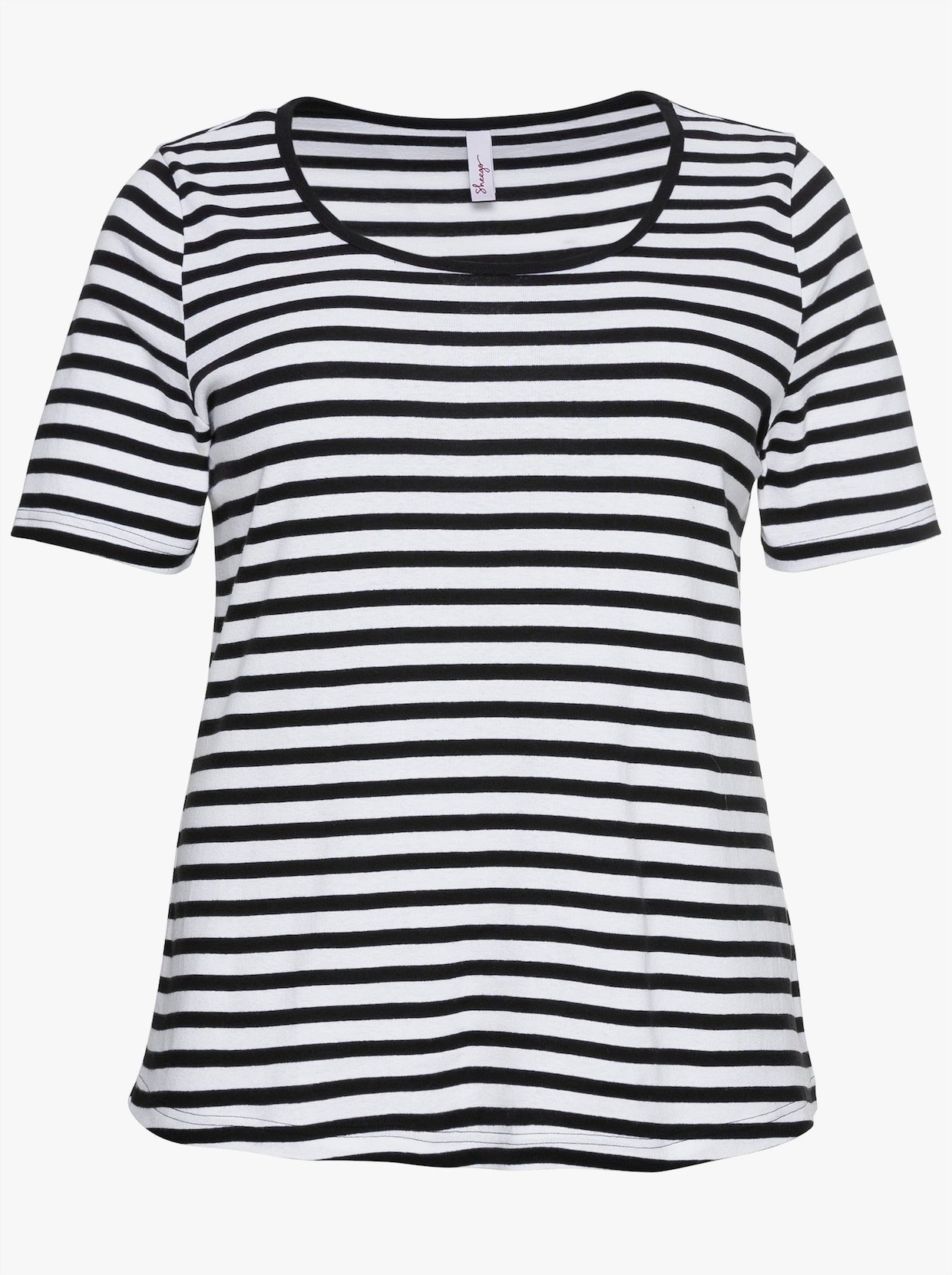 sheego Gestreept shirt - zwart/wit
