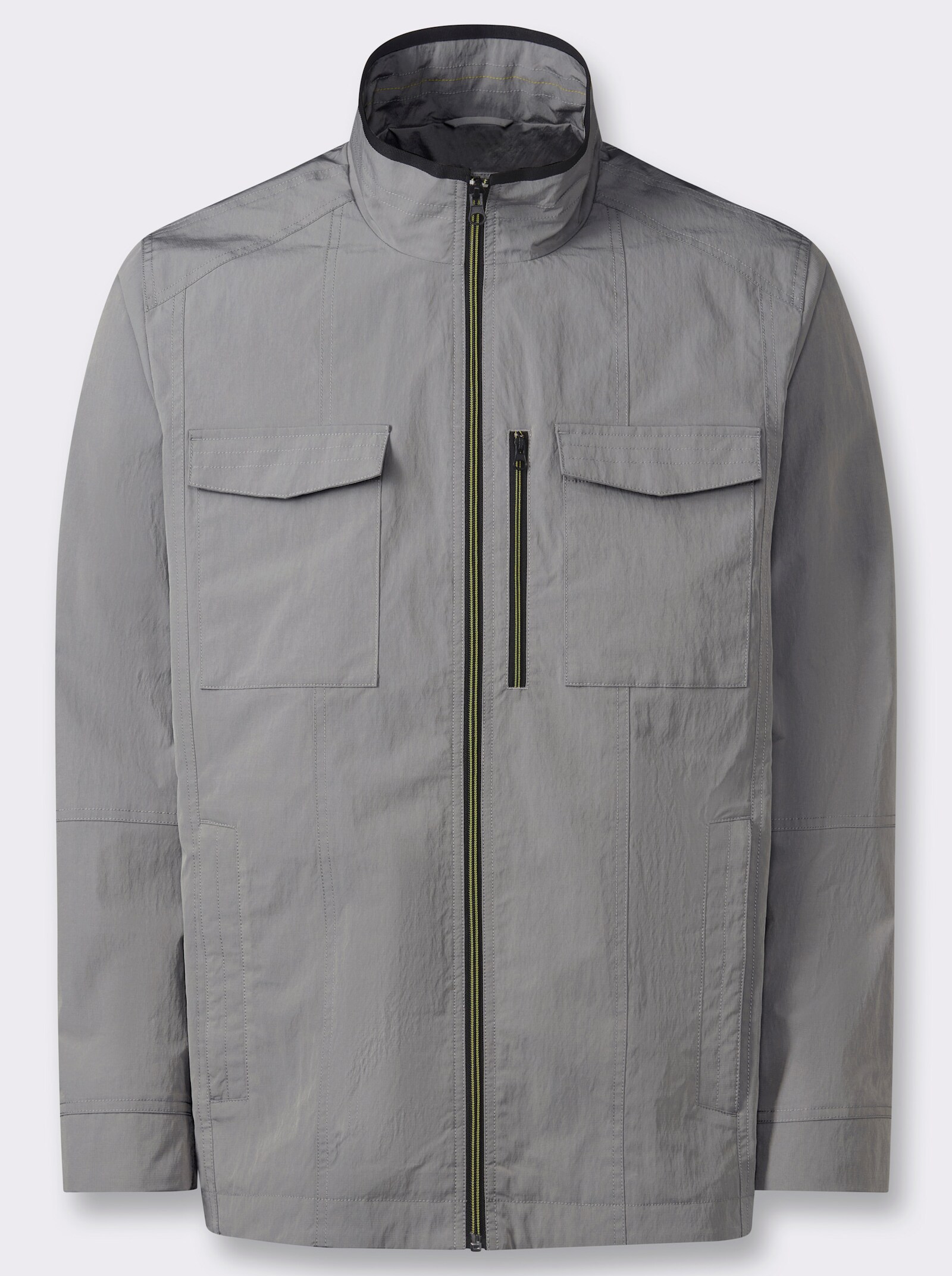 Marco Donati Longjacke mit Wetterschutz-Ausrüstung - steingrau