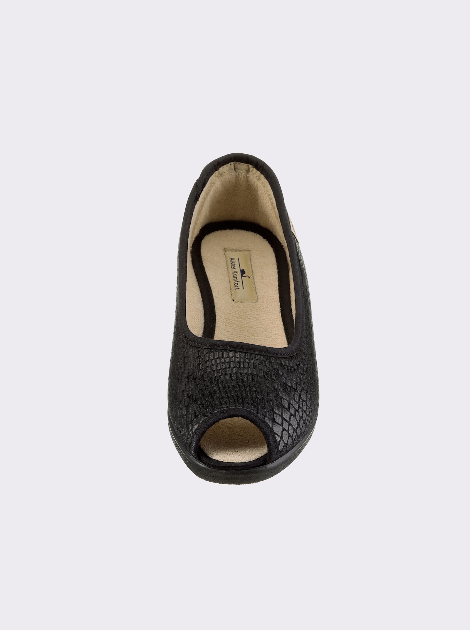 Slipper mit Antirutsch-Sohle - schwarz