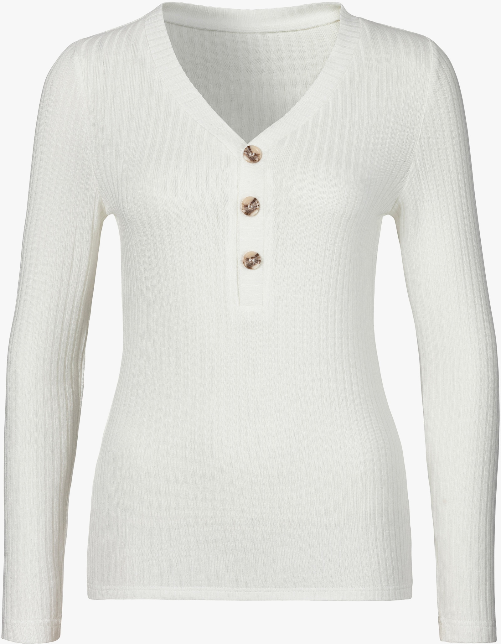 LASCANA Langarmshirt - creme