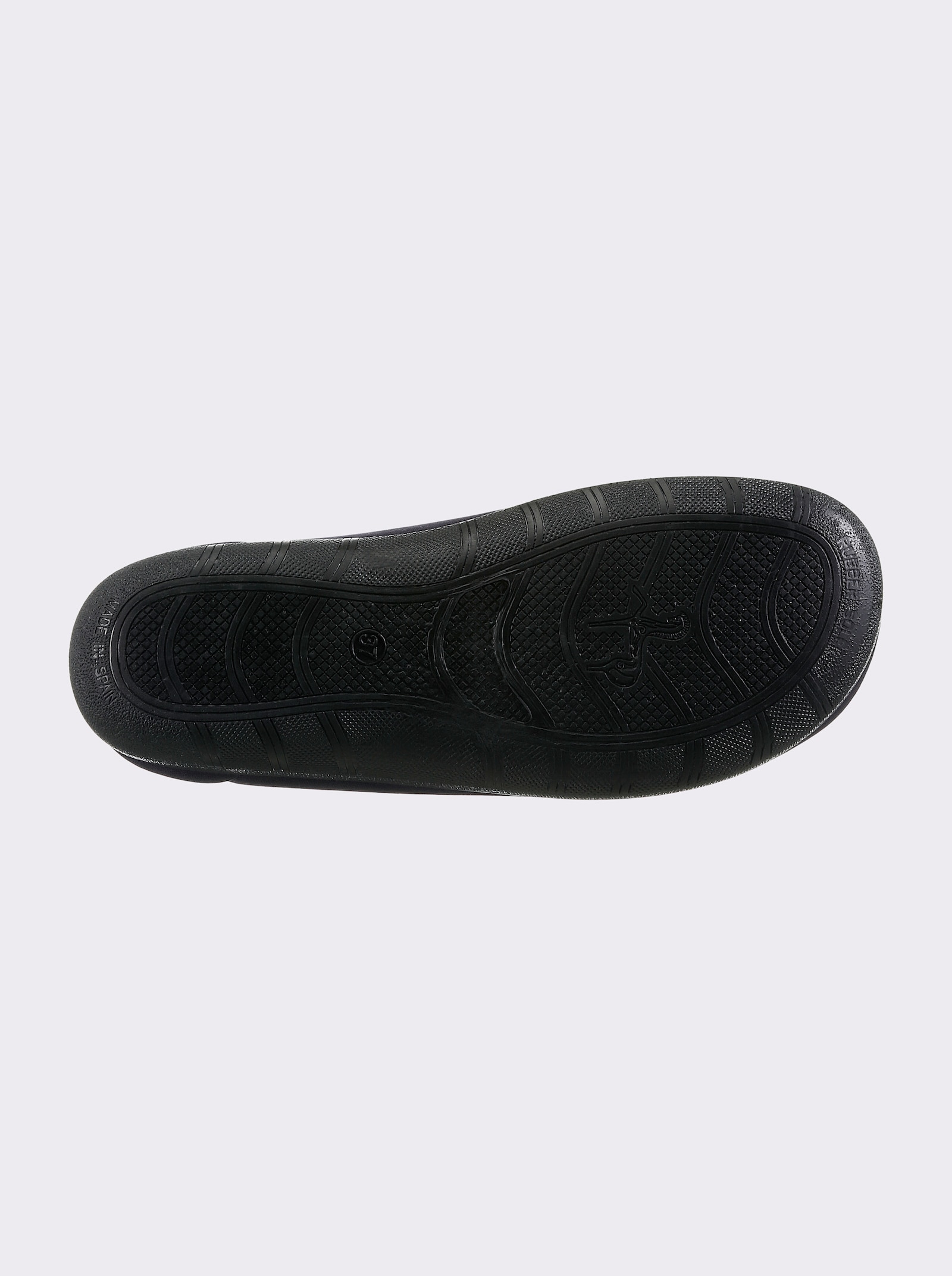 Waldläufer Hausschuh mit Klettverschluss - marine