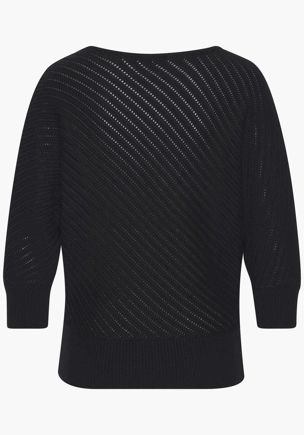 LASCANA Pull à manches 3/4 - noir