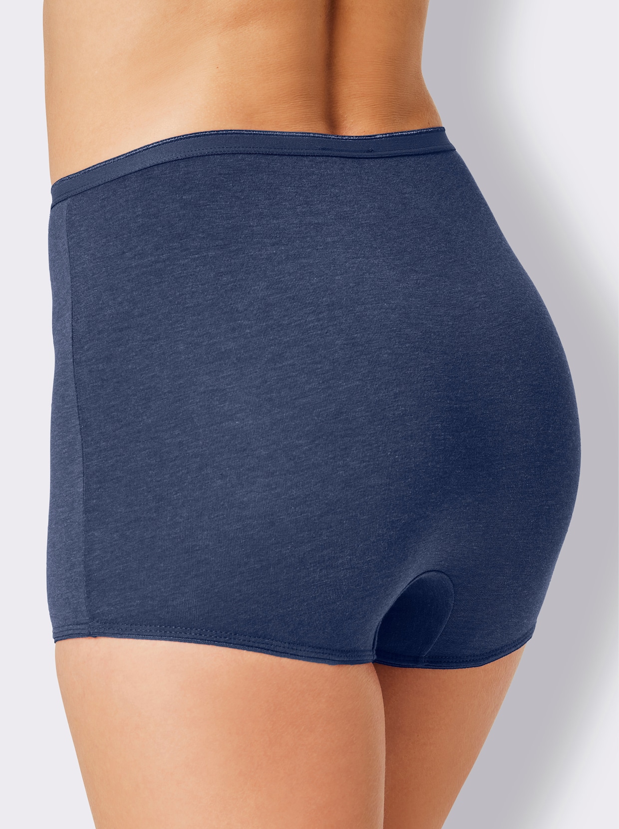 wäschepur Panty - 2x malve gemêleerd + 2x marine gemêleerd