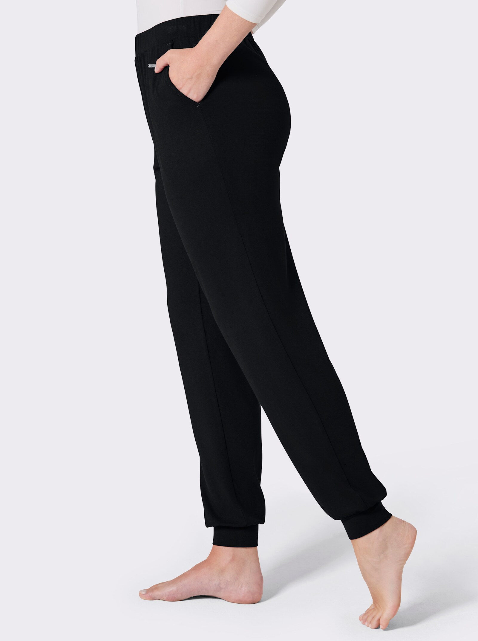 feel good Jogginghose aus Viskose-Mix - schwarz