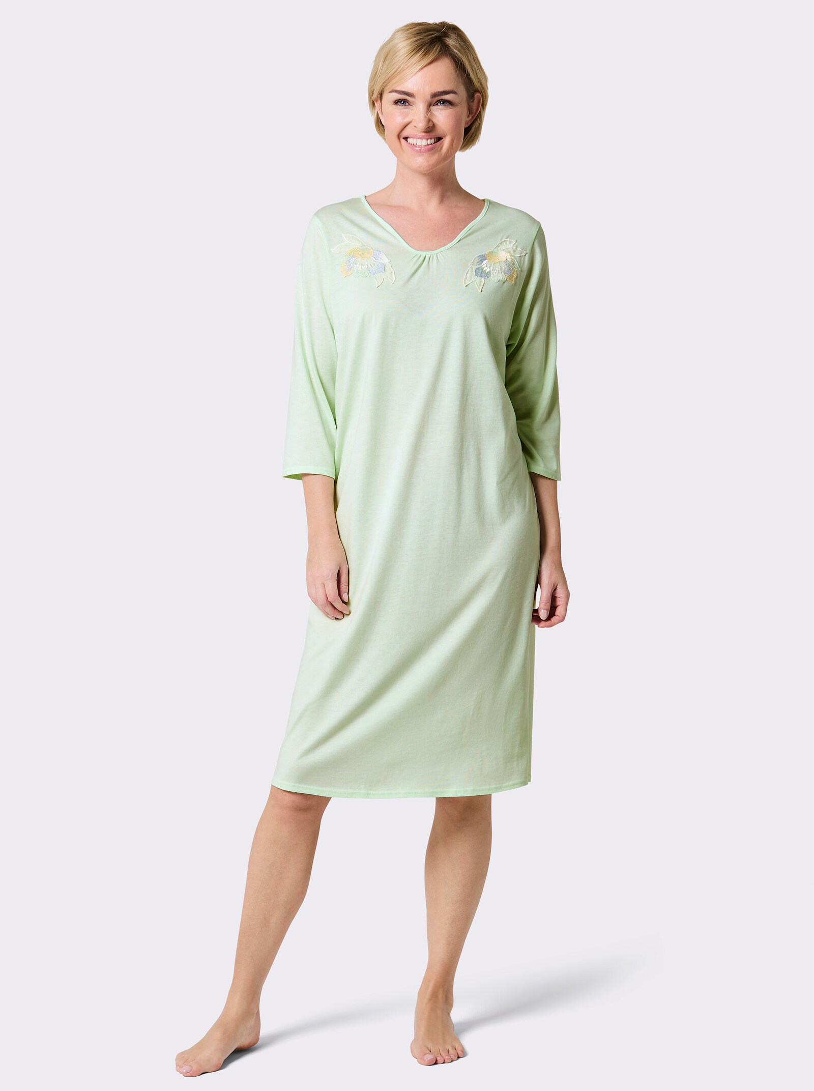 wäschepur Nachthemd mit Spitze - lindgrün