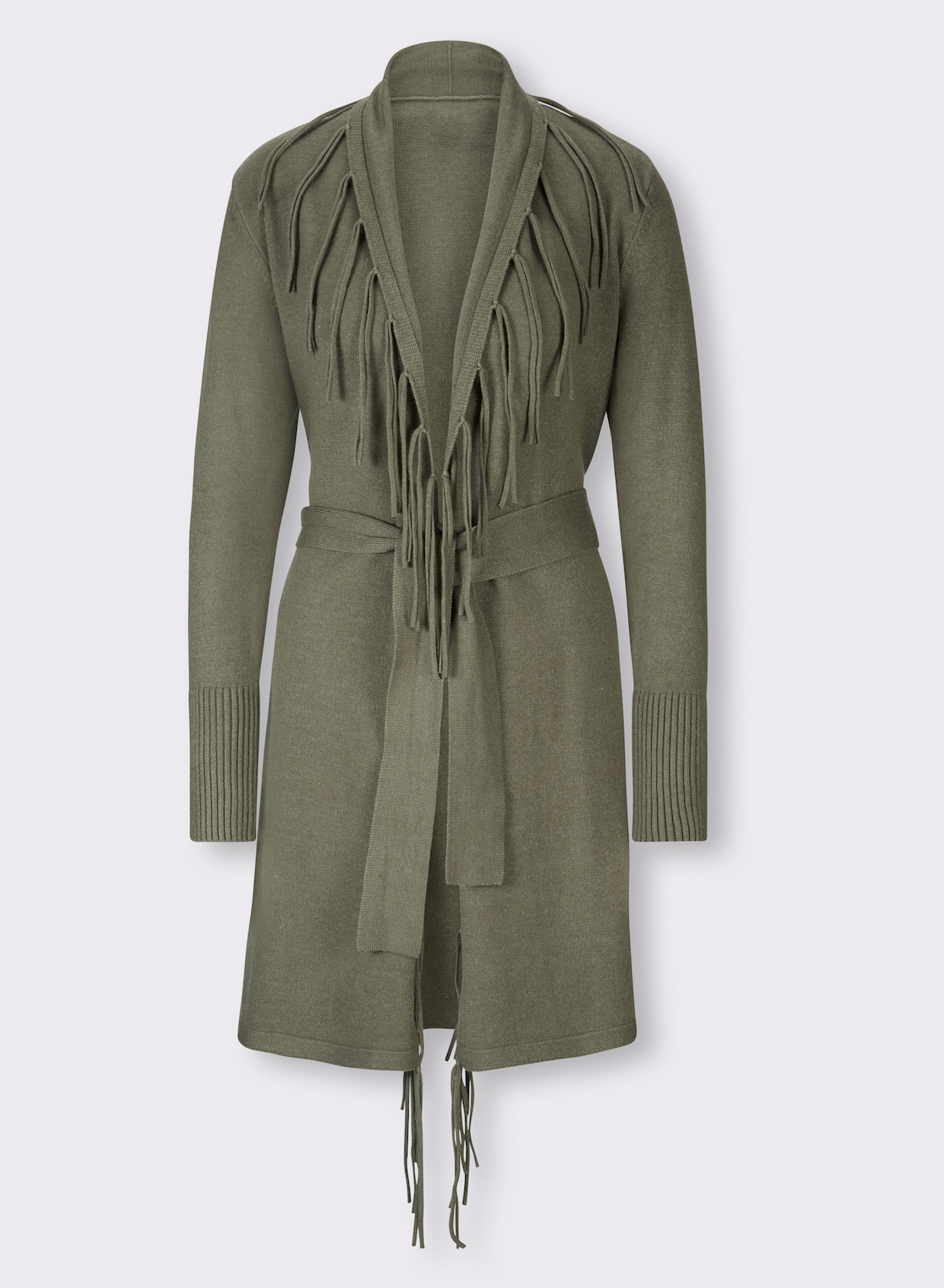 heine Strickjacke - khaki-meliert