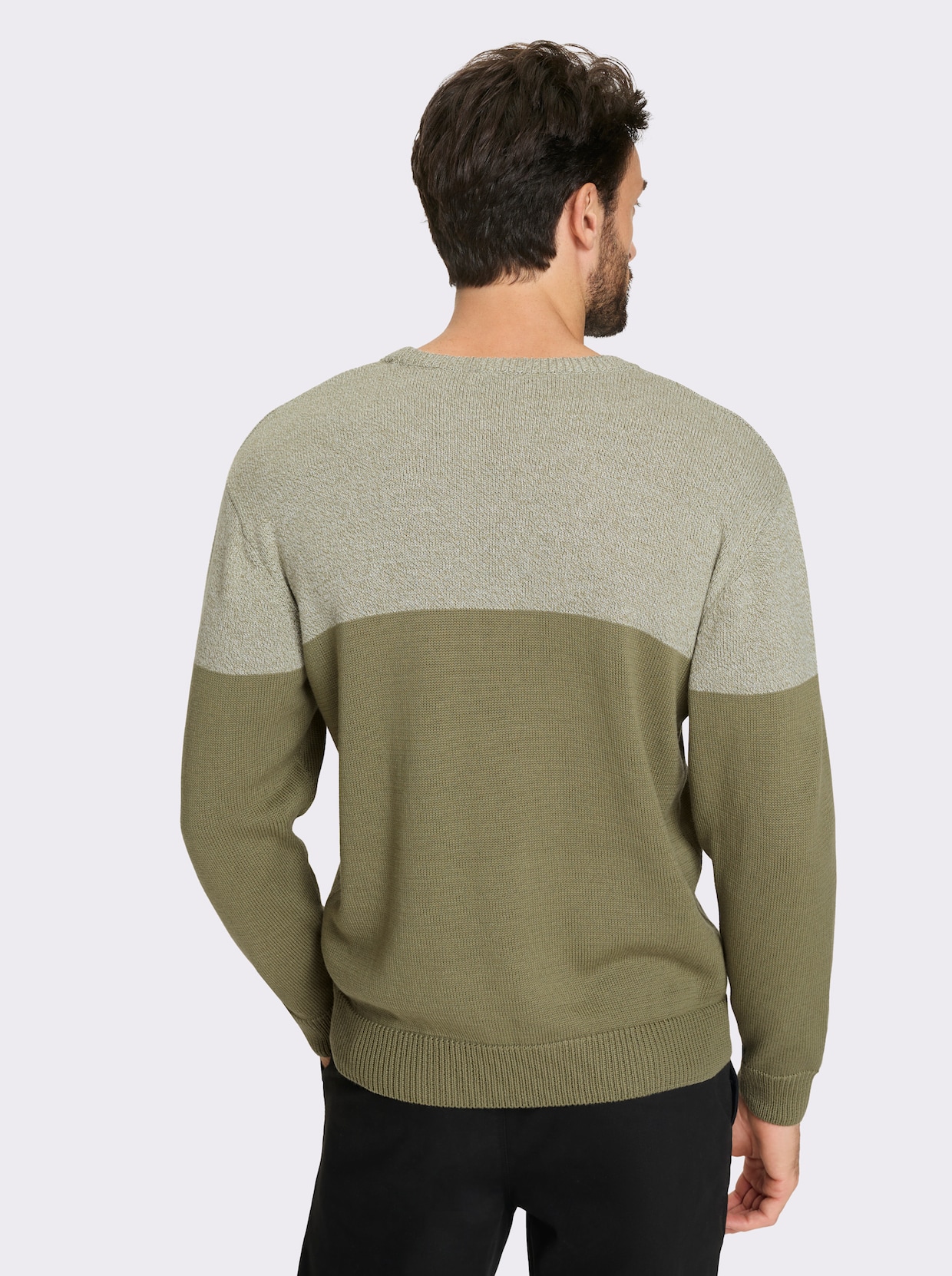 Catamaran Rundhalspullover - khaki-meliert