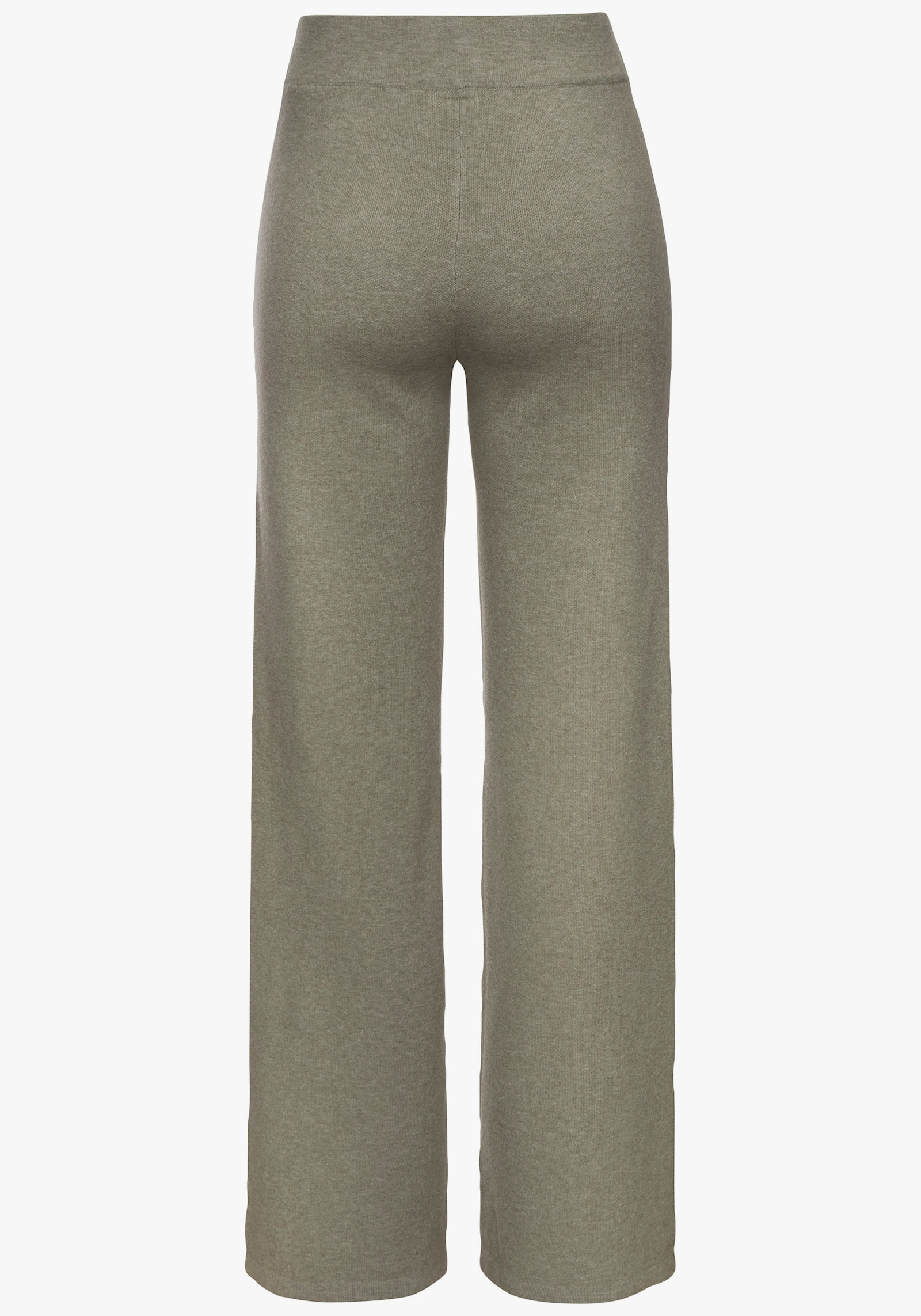 Elbsand Broek van tricot - olijf gemêleerd