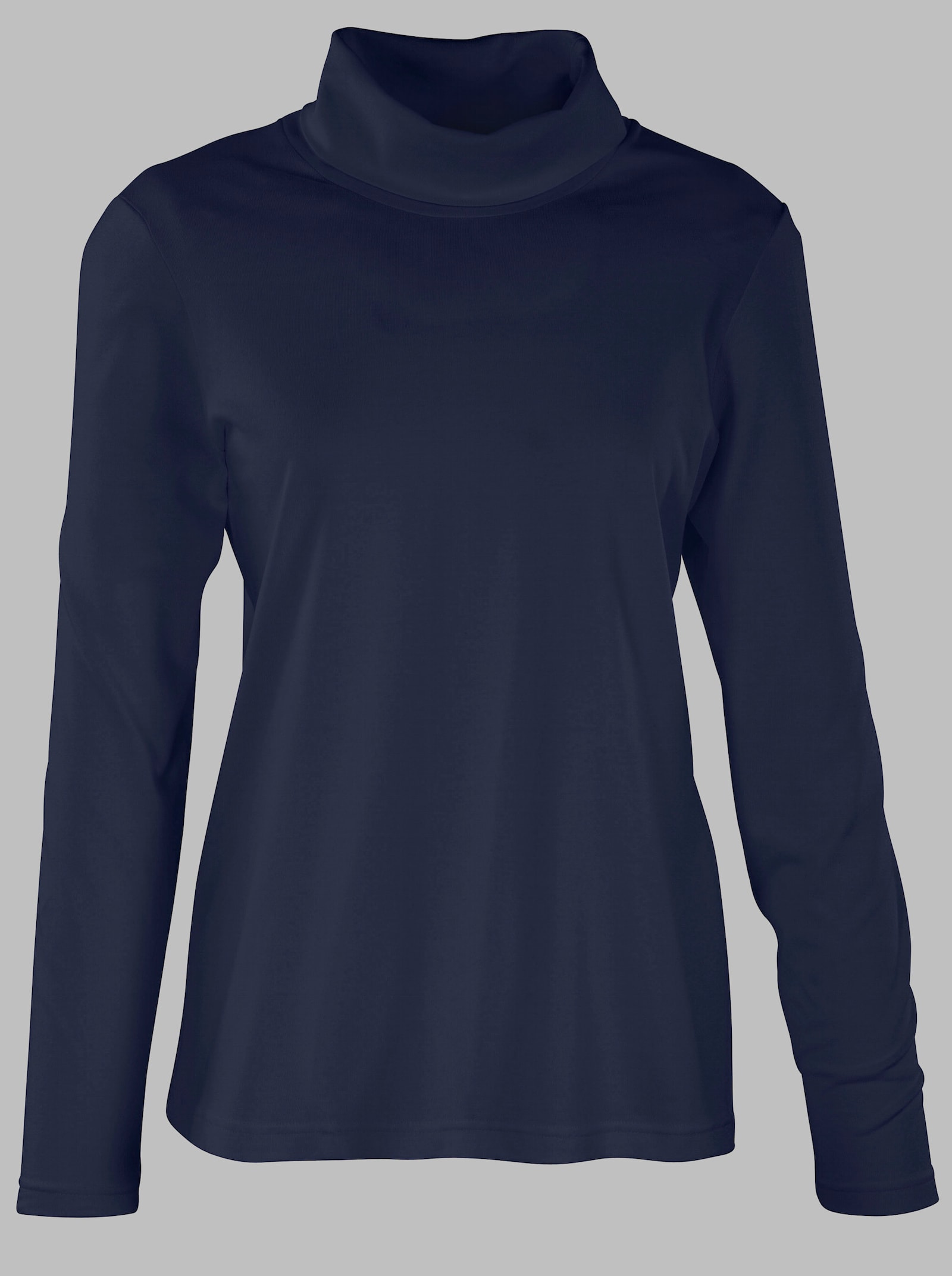 Rollkragenshirt mit langen Ärmeln - marine
