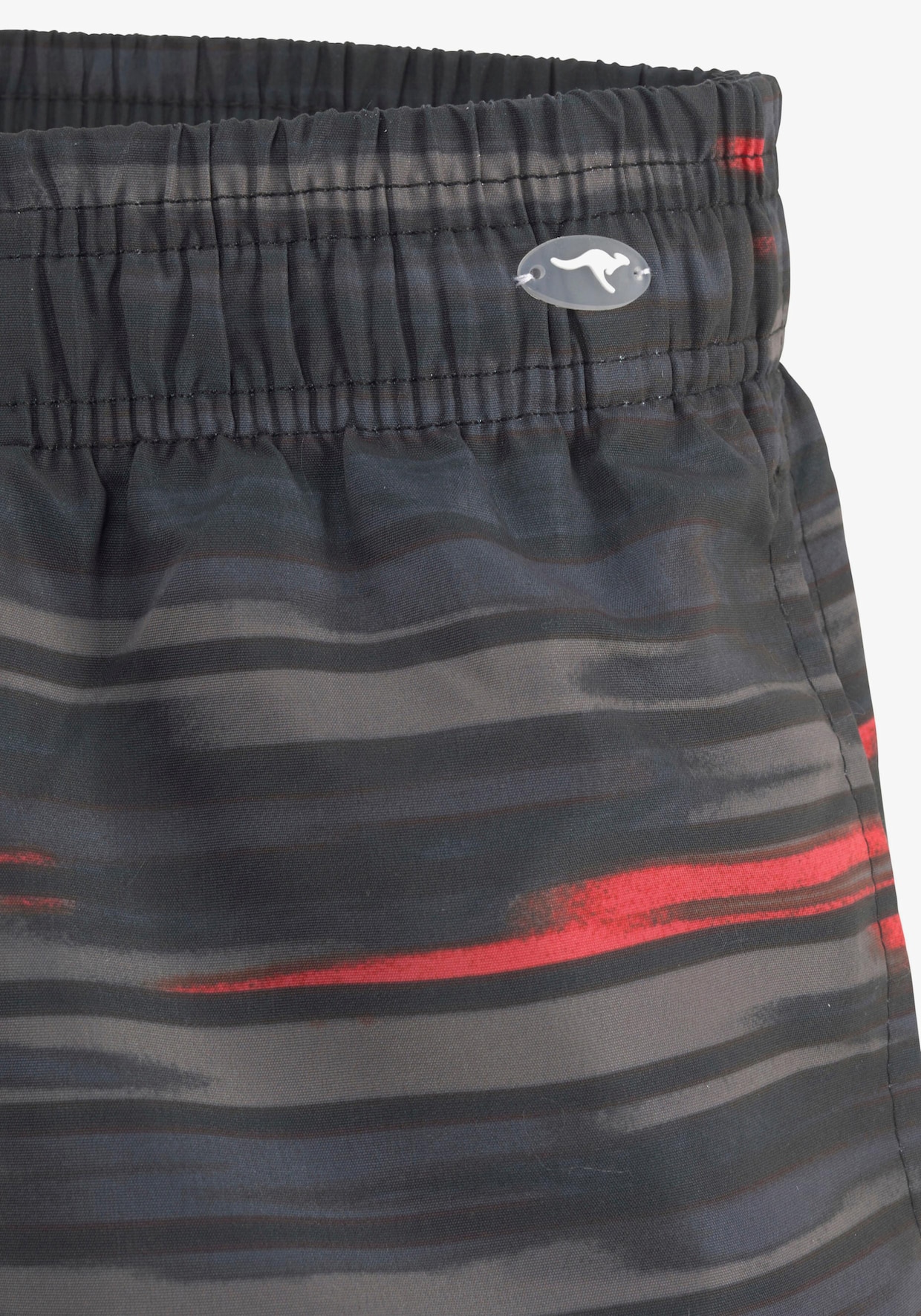 KangaROOS Badeshorts - schwarz-grau