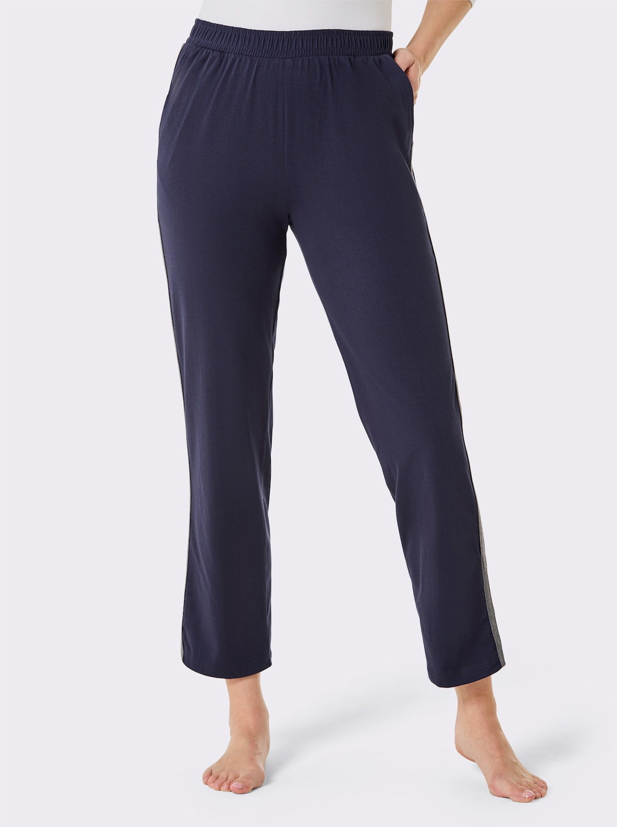 feel good Broek - marine + antraciet gemêleerd