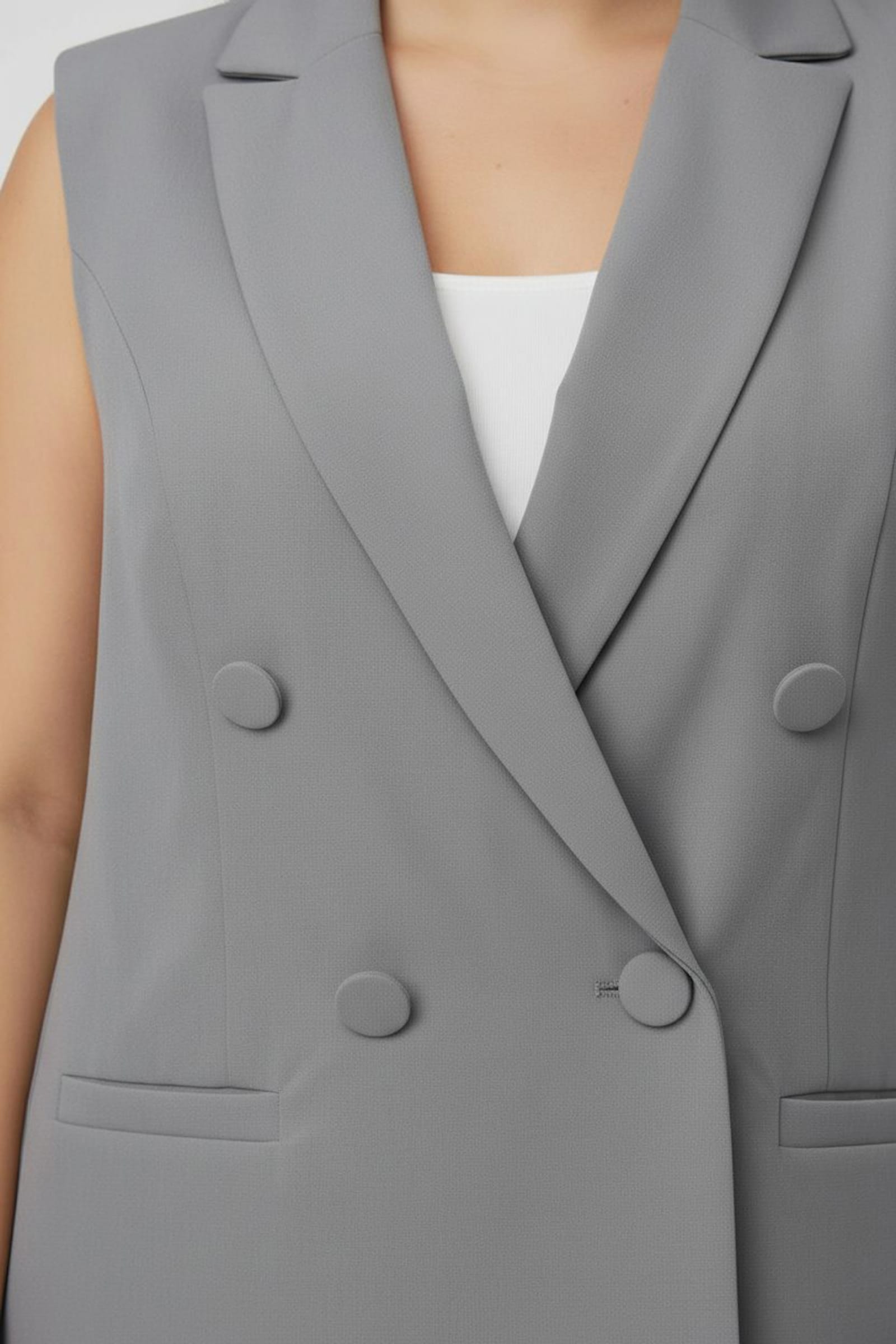 Anzugweste in pflegeleichter Qualität - steingrau