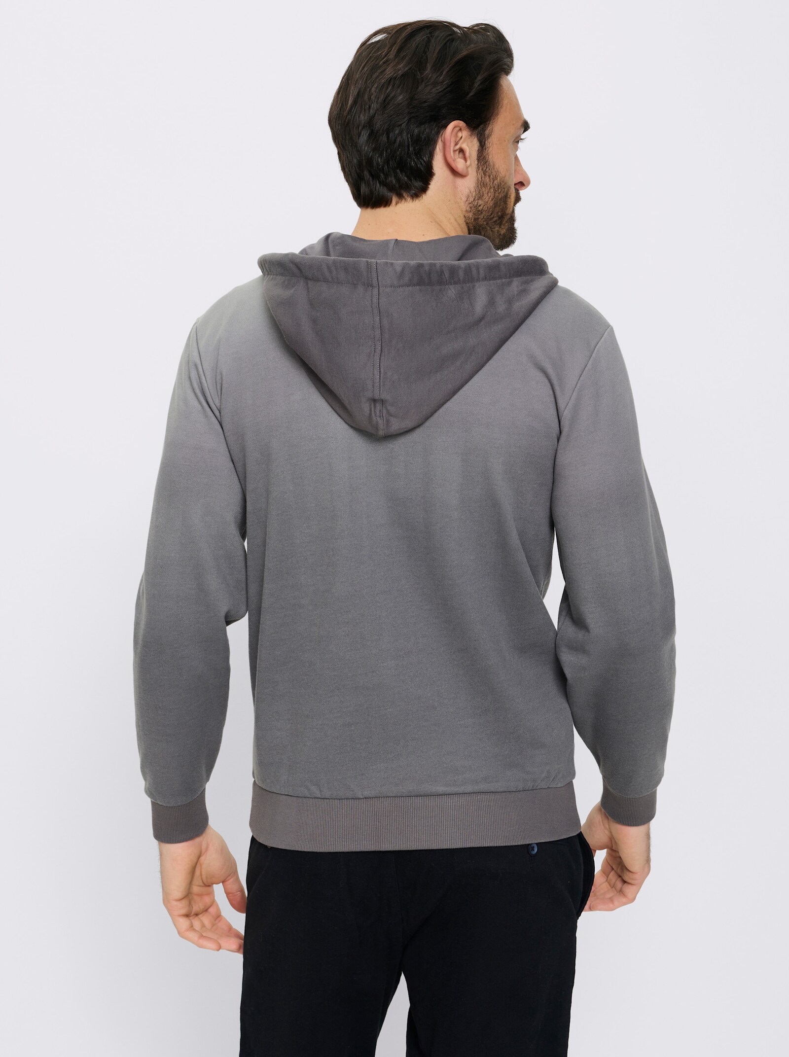 Marco Donati Sweatjacke mit Känguru-Taschen - anthrazit