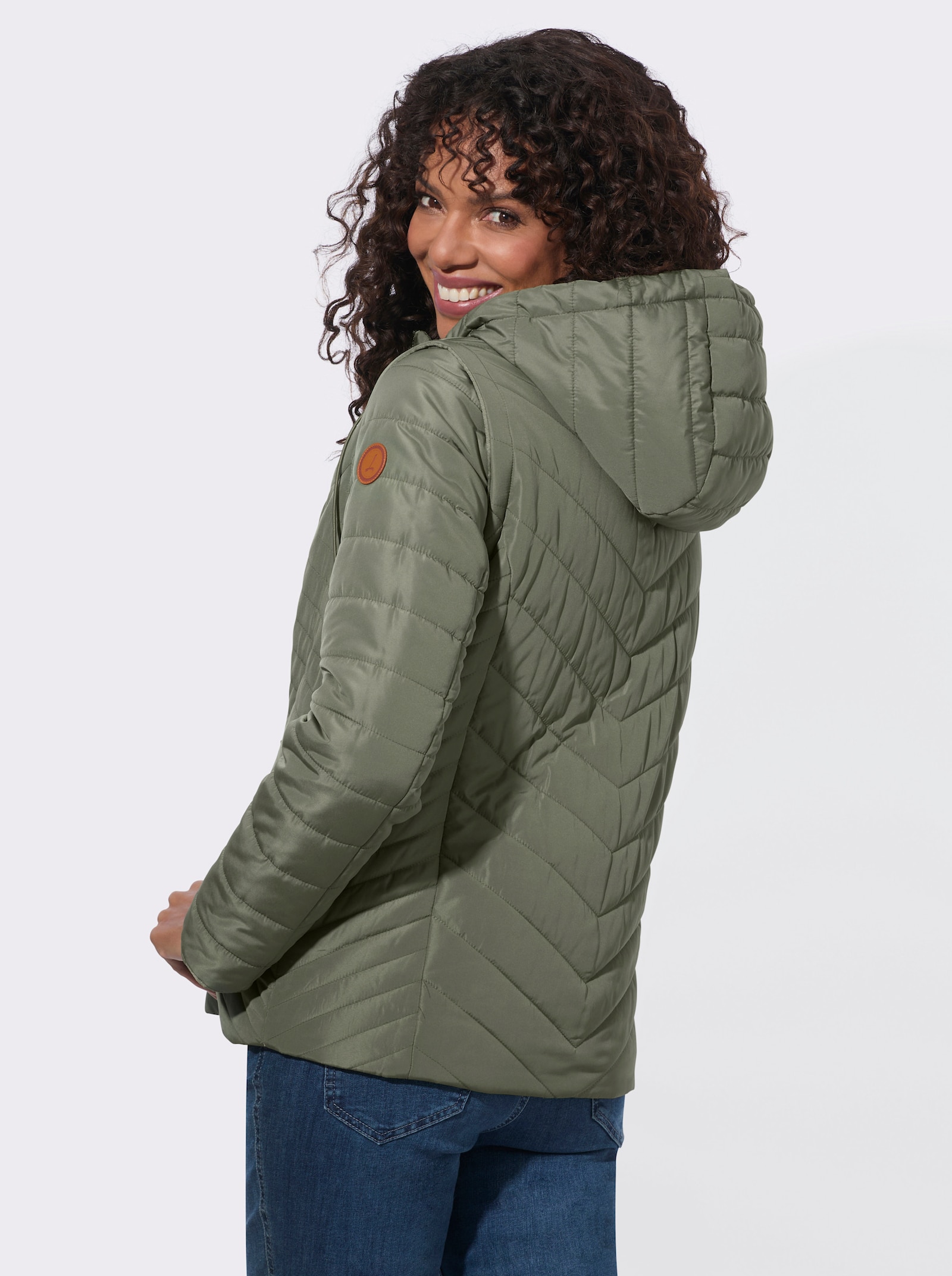 2-in-1-Jacke auch als Weste tragbar - khaki